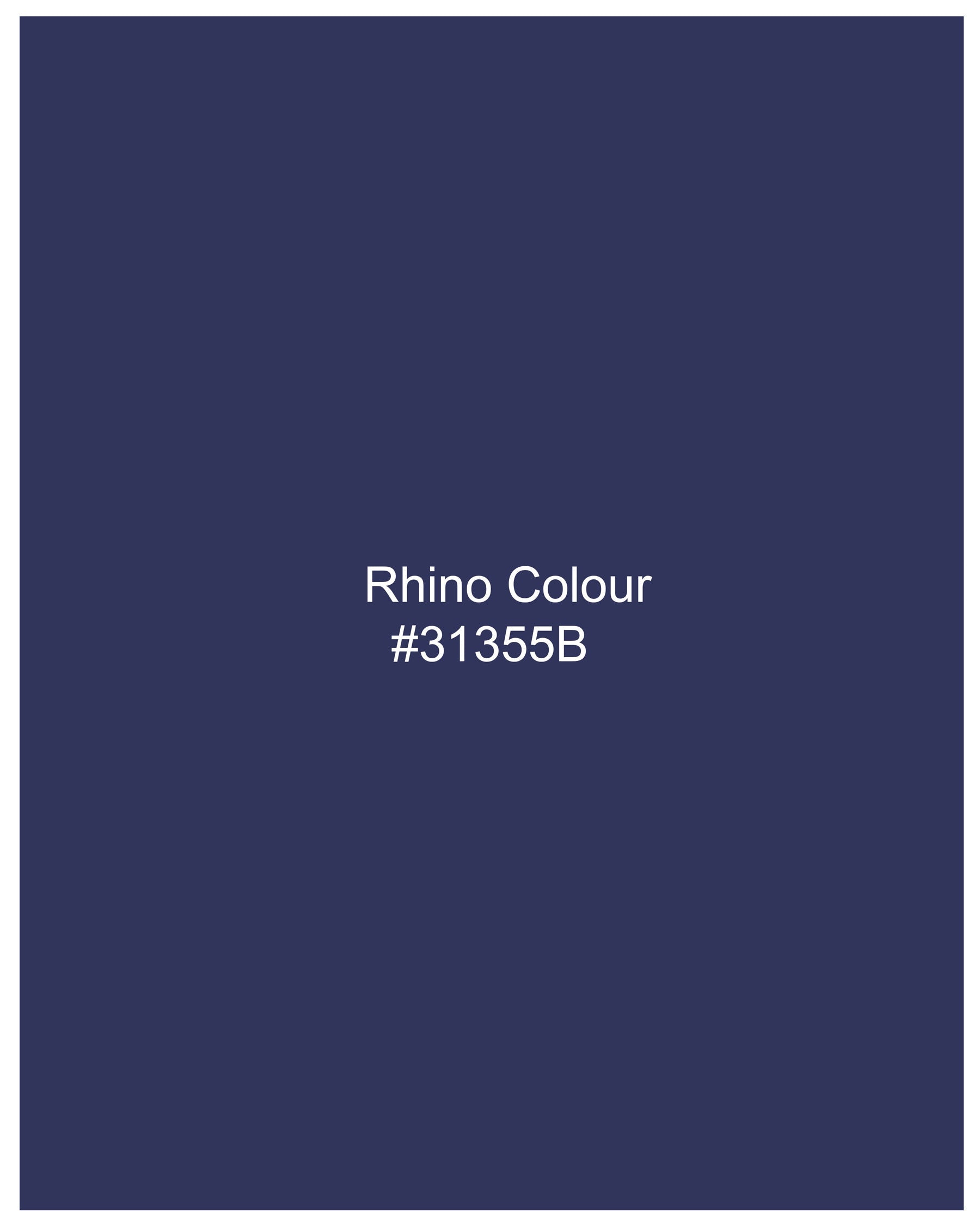 Rhino Navy Blue Textured Pant