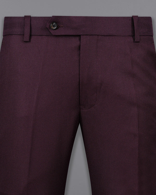 Eclipse Maroon Textured Pant