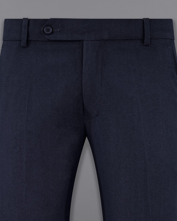 Baltic Navy Blue Wool Rich Pant