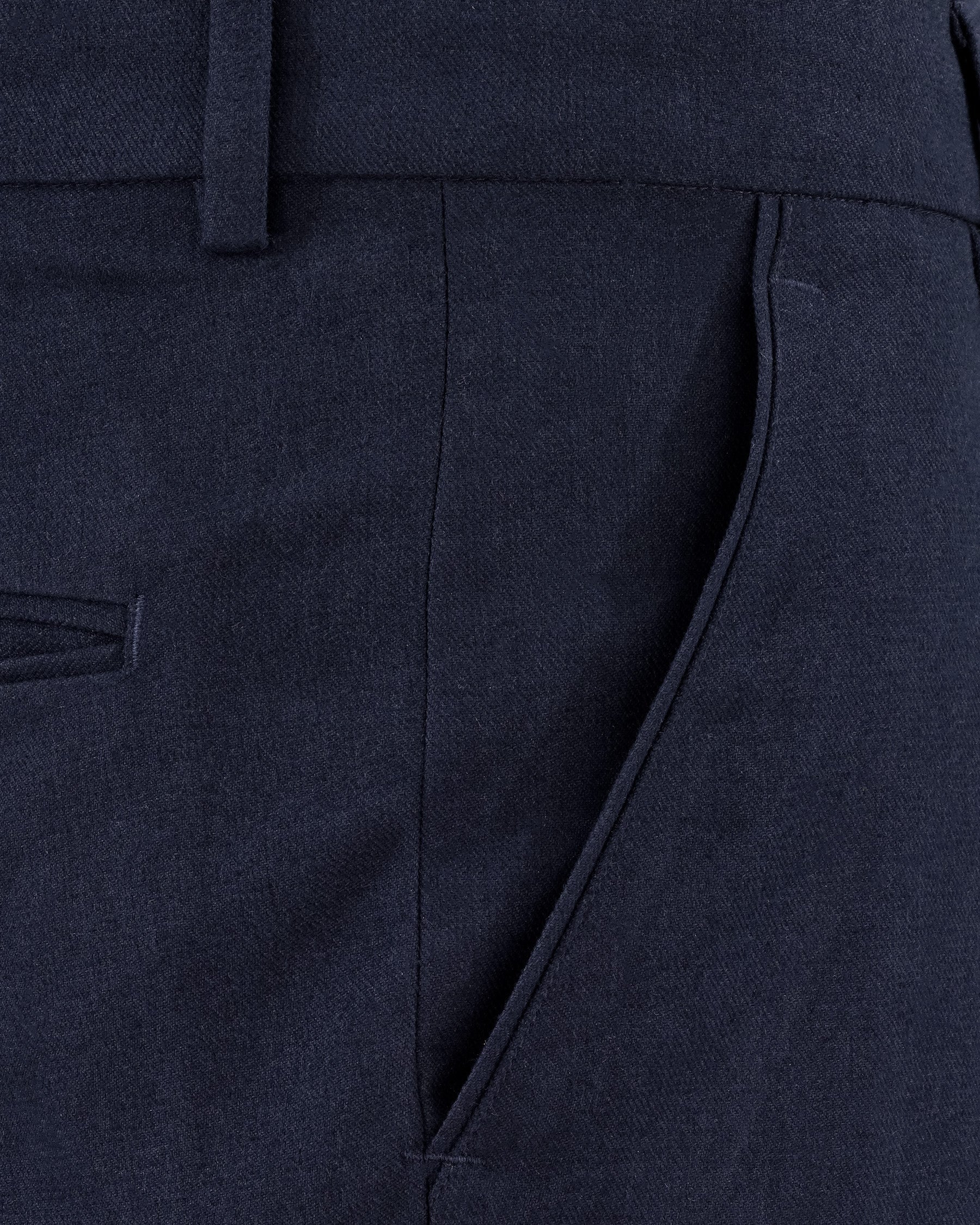 Baltic Navy Blue Wool Rich Pant