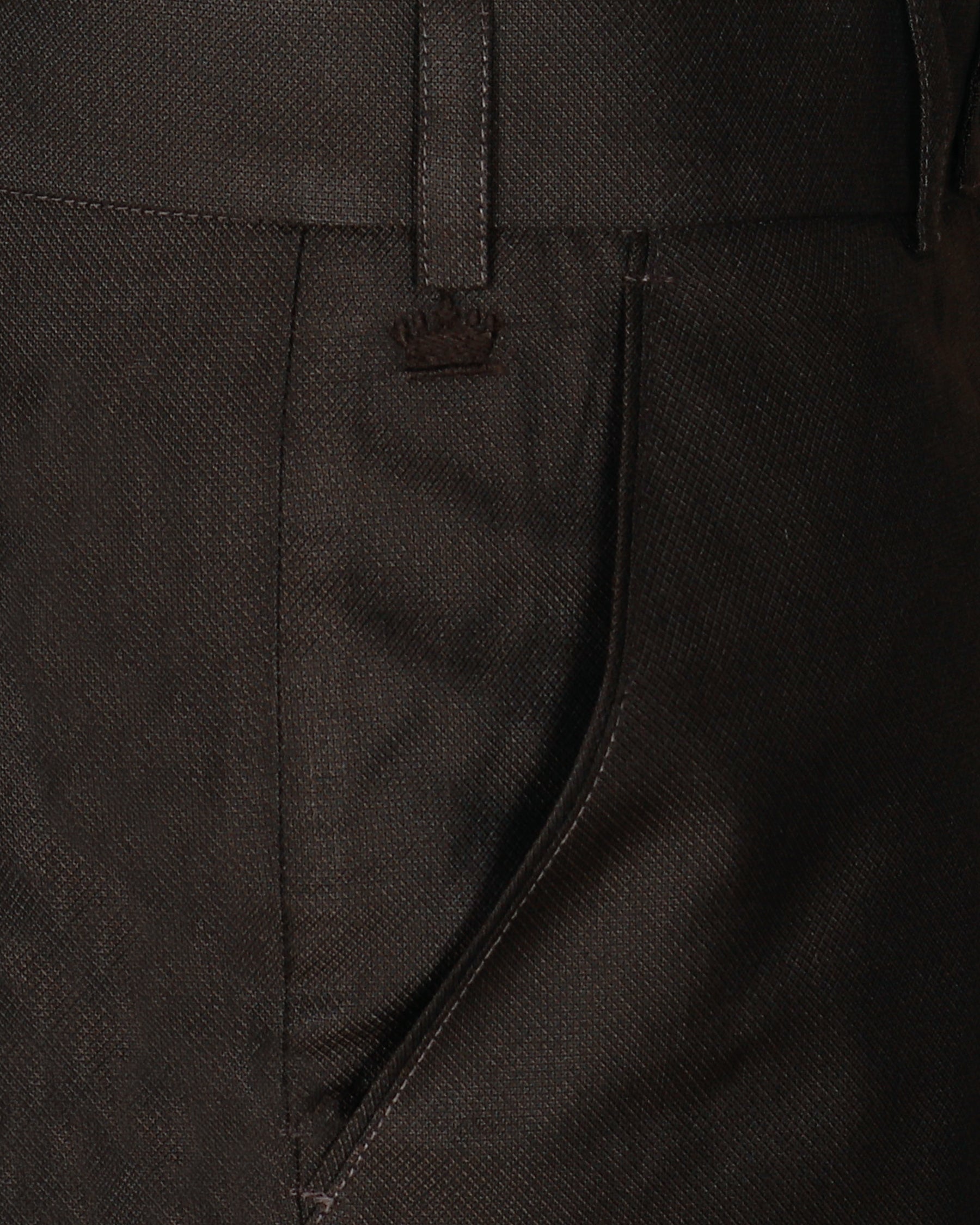 Walnut Brown Regular fit Tere-Rayon Formal Pant