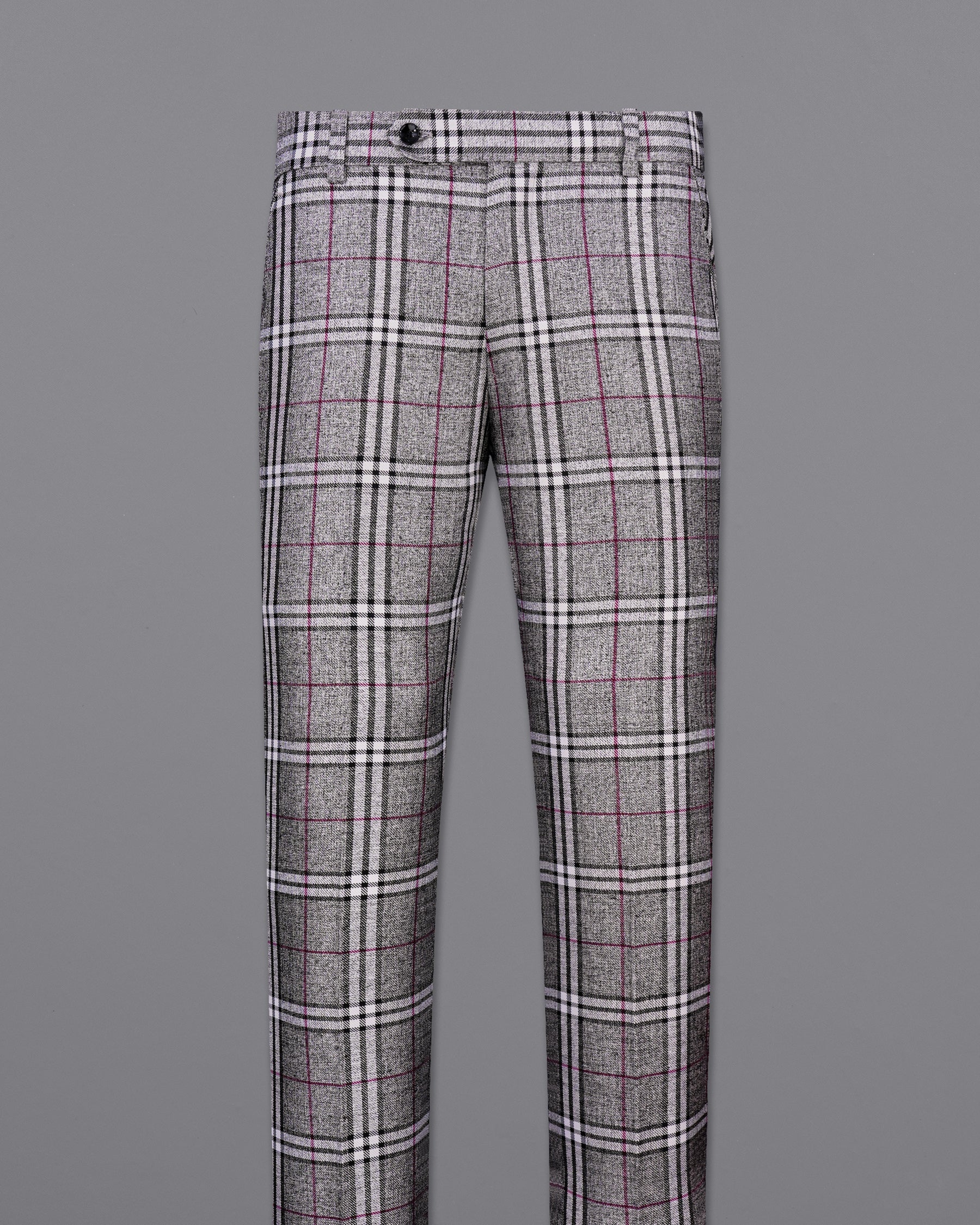 Amethyst Gray with Black Plaid Pant  T2141-28, T2141-30, T2141-32, T2141-34, T2141-36, T2141-38, T2141-40, T2141-42, T2141-44