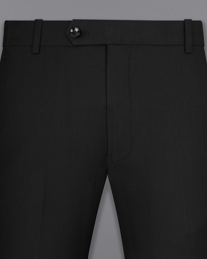 JADE BLACK STRETCHABLE WAISTBAND TRAVELER PANTS