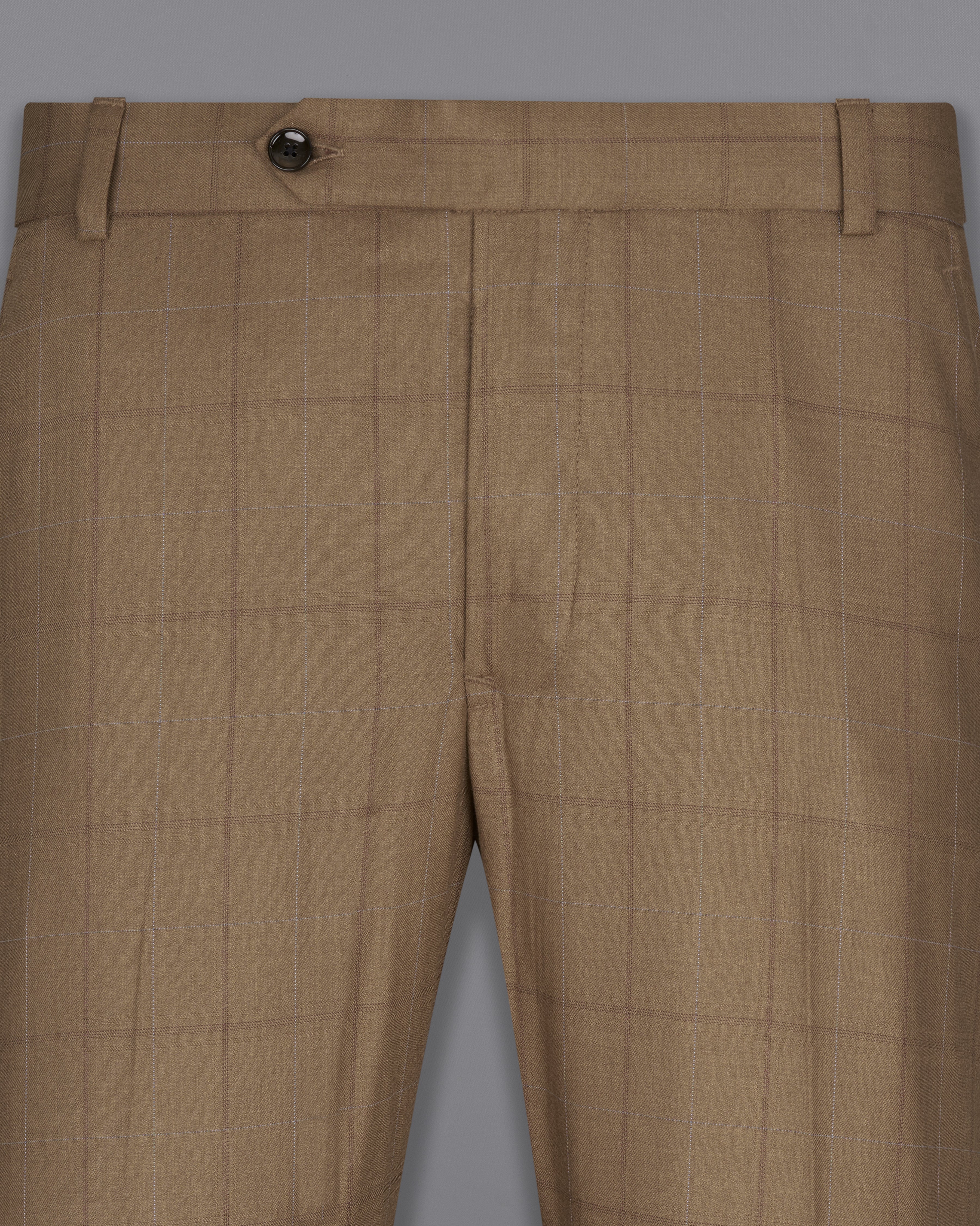 Dark Taupe Brown Windowpane Pant  T2246-28, T2246-30, T2246-32, T2246-34, T2246-36, T2246-38, T2246-40, T2246-42, T2246-44