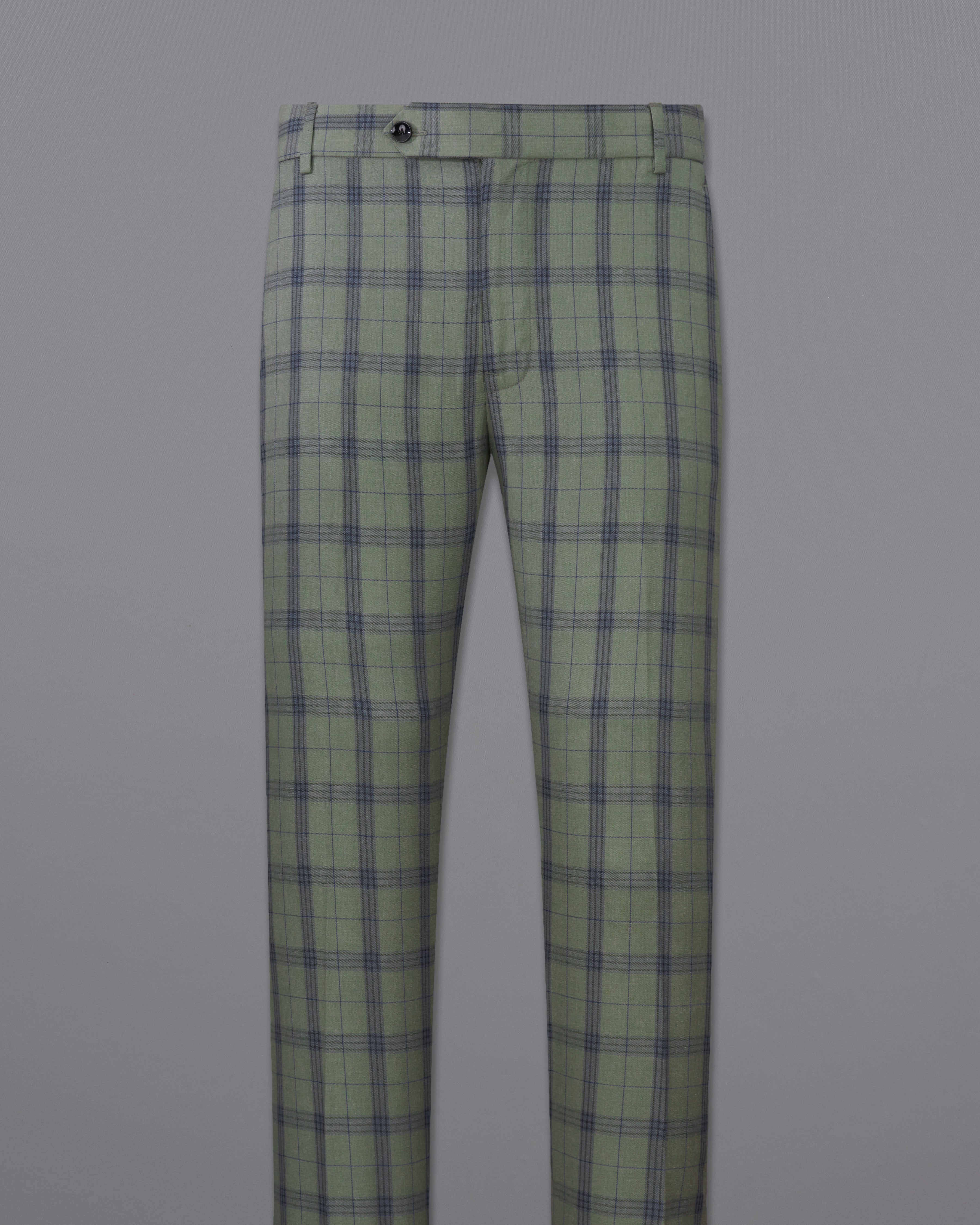 Limed Green and Martinique Blue Plaid Pant