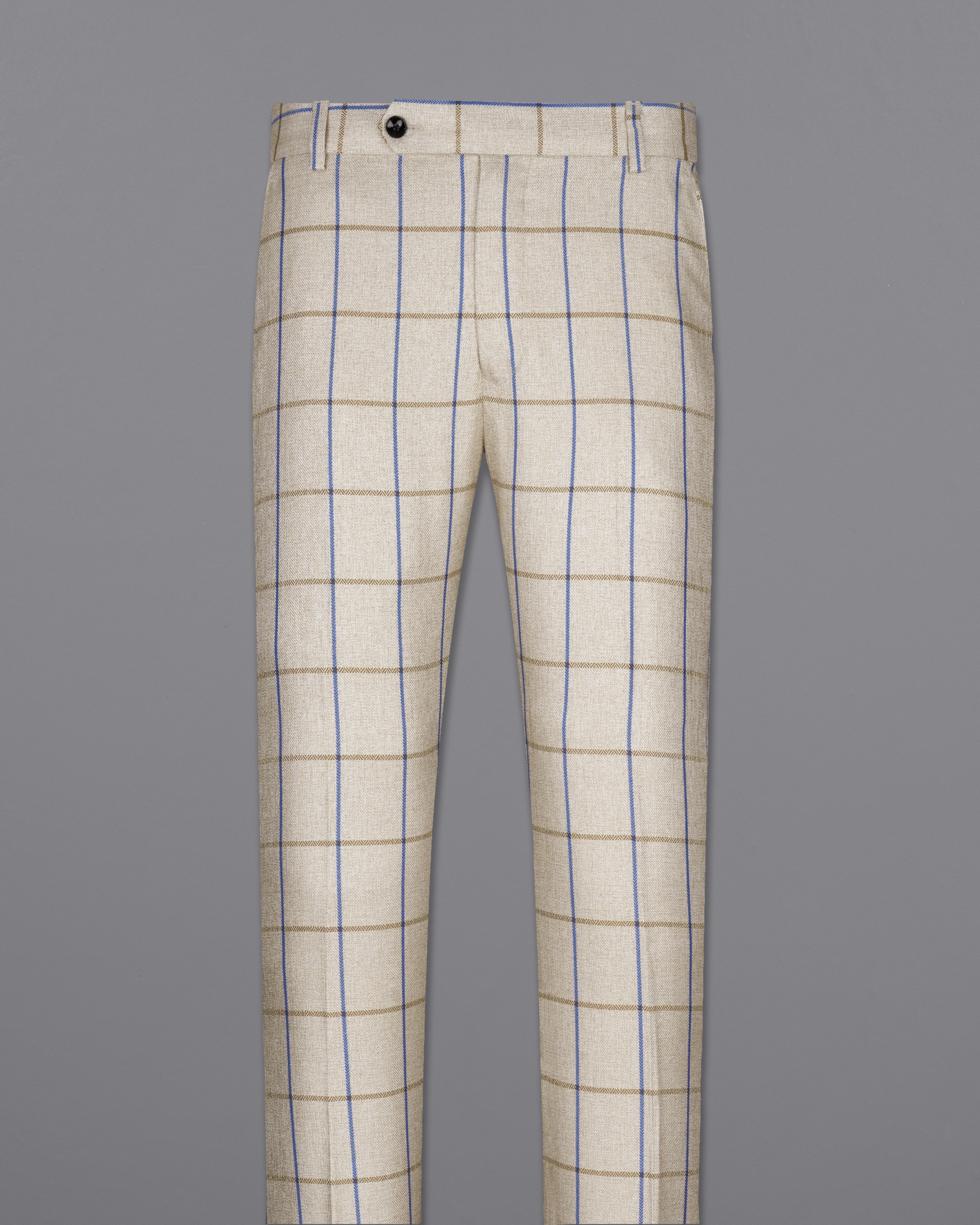 Coriander Cream Windowpane Pant T2308-28, T2308-30, T2308-32, T2308-34, T2308-36, T2308-38, T2308-40, T2308-42, T2308-44