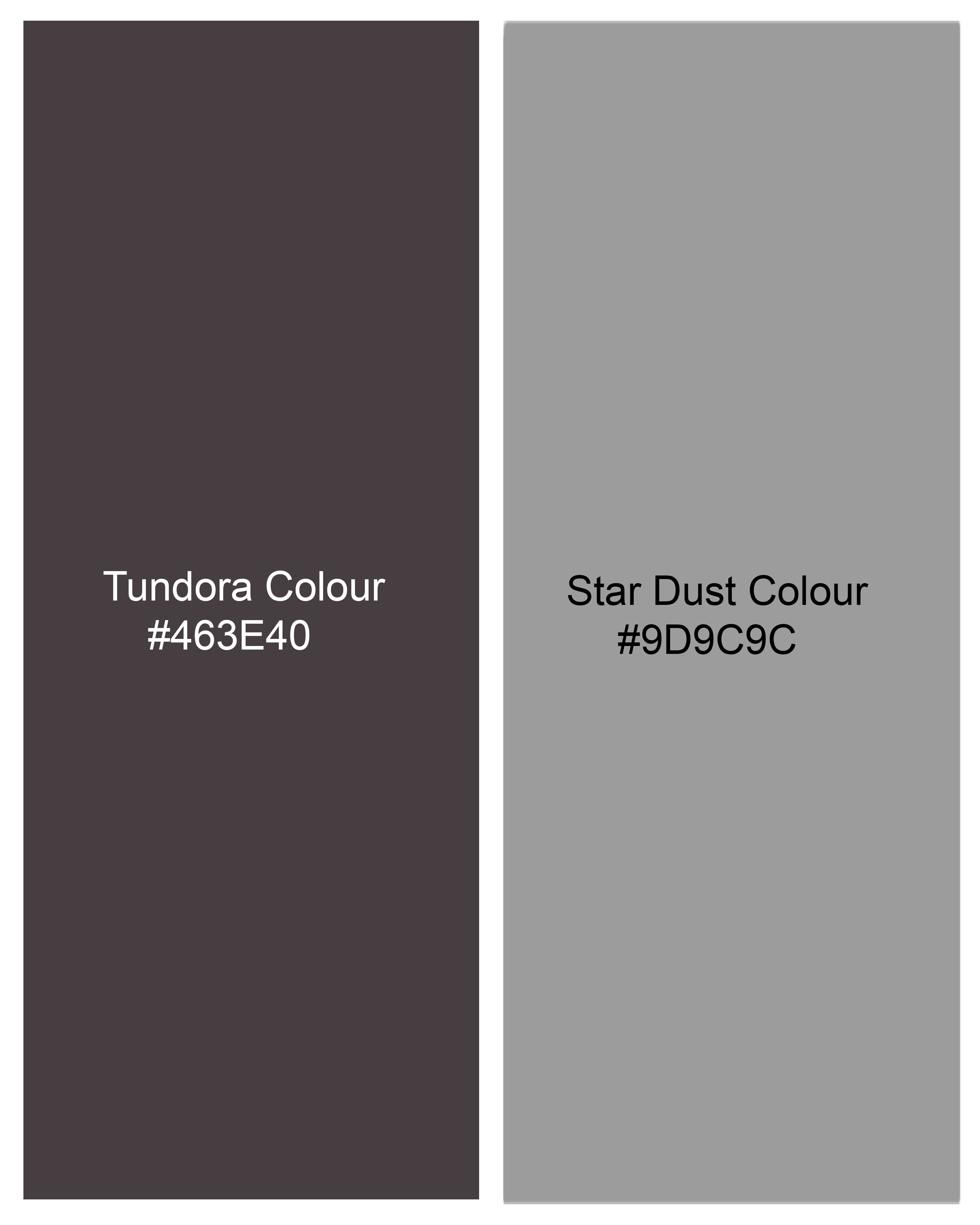 Tundora Brown with Star Dust Gray Plaid Premium Cotton Pant T2338-28, T2338-30, T2338-32, T2338-34, T2338-36, T2338-38, T2338-40, T2338-42, T2338-44