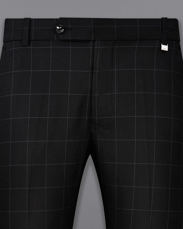 Jade Black Windowpane Pant T2378-28, T2378-30, T2378-32, T2378-34, T2378-36, T2378-38, T2378-40, T2378-42, T2378-44