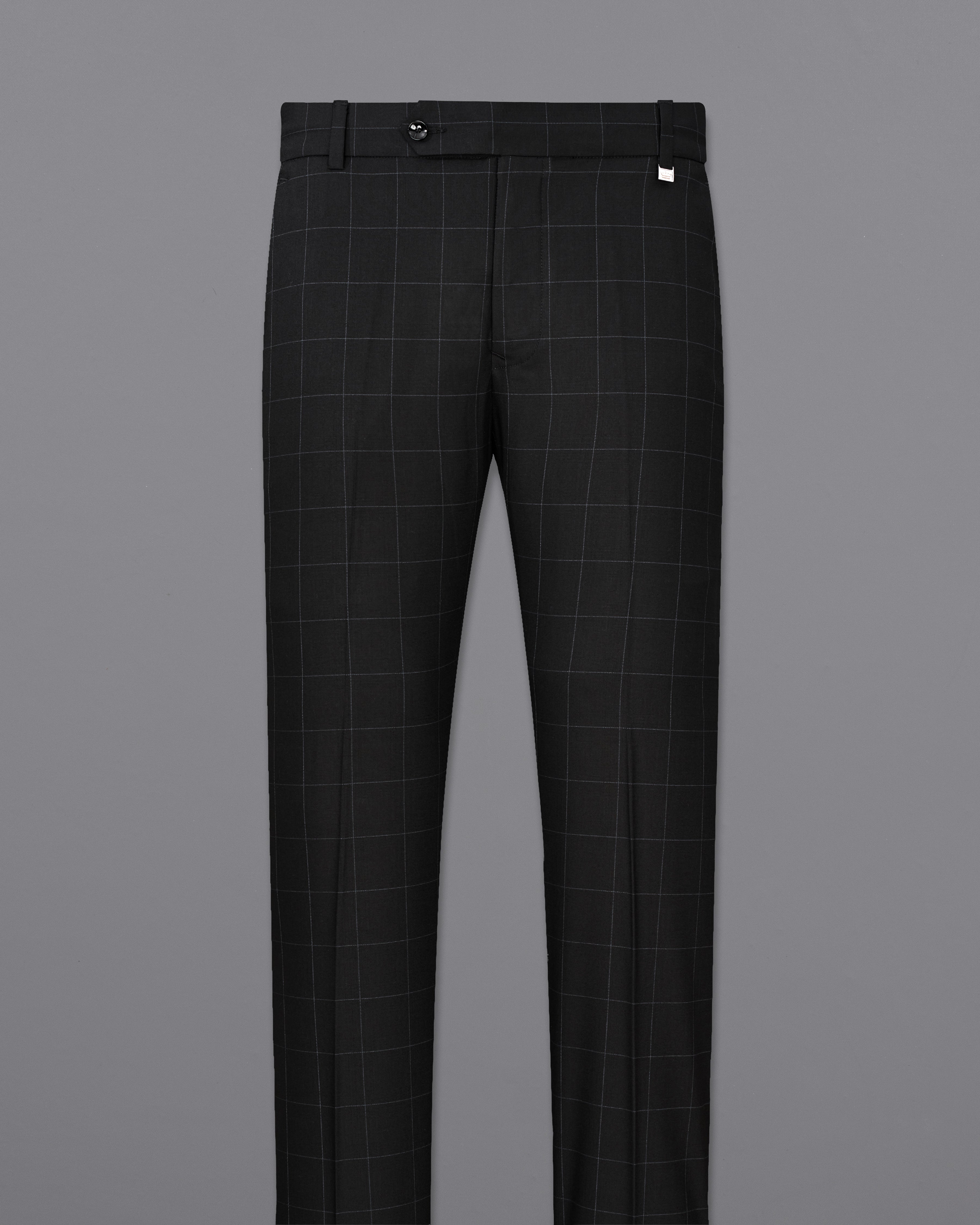 Jade Black Windowpane Pant T2378-28, T2378-30, T2378-32, T2378-34, T2378-36, T2378-38, T2378-40, T2378-42, T2378-44