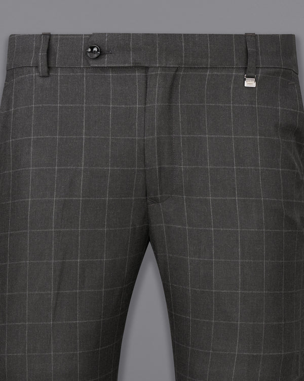 Charcoal Gray Windowpane Pants T2473-28, T2473-30, T2473-32, T2473-34, T2473-36, T2473-38, T2473-40, T2473-42, T2473-44