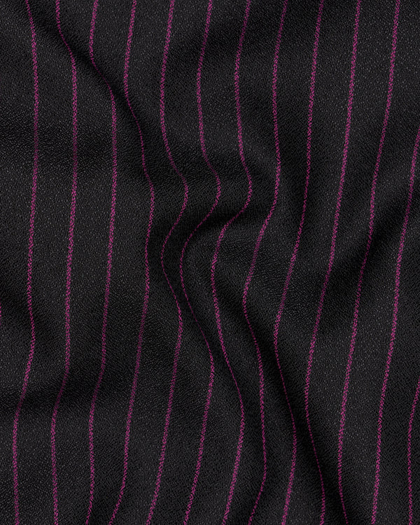 Zeus Black with Dark Mauve Pink Striped Pants T2479-28, T2479-30, T2479-32, T2479-34, T2479-36, T2479-38, T2479-40, T2479-42, T2479-44