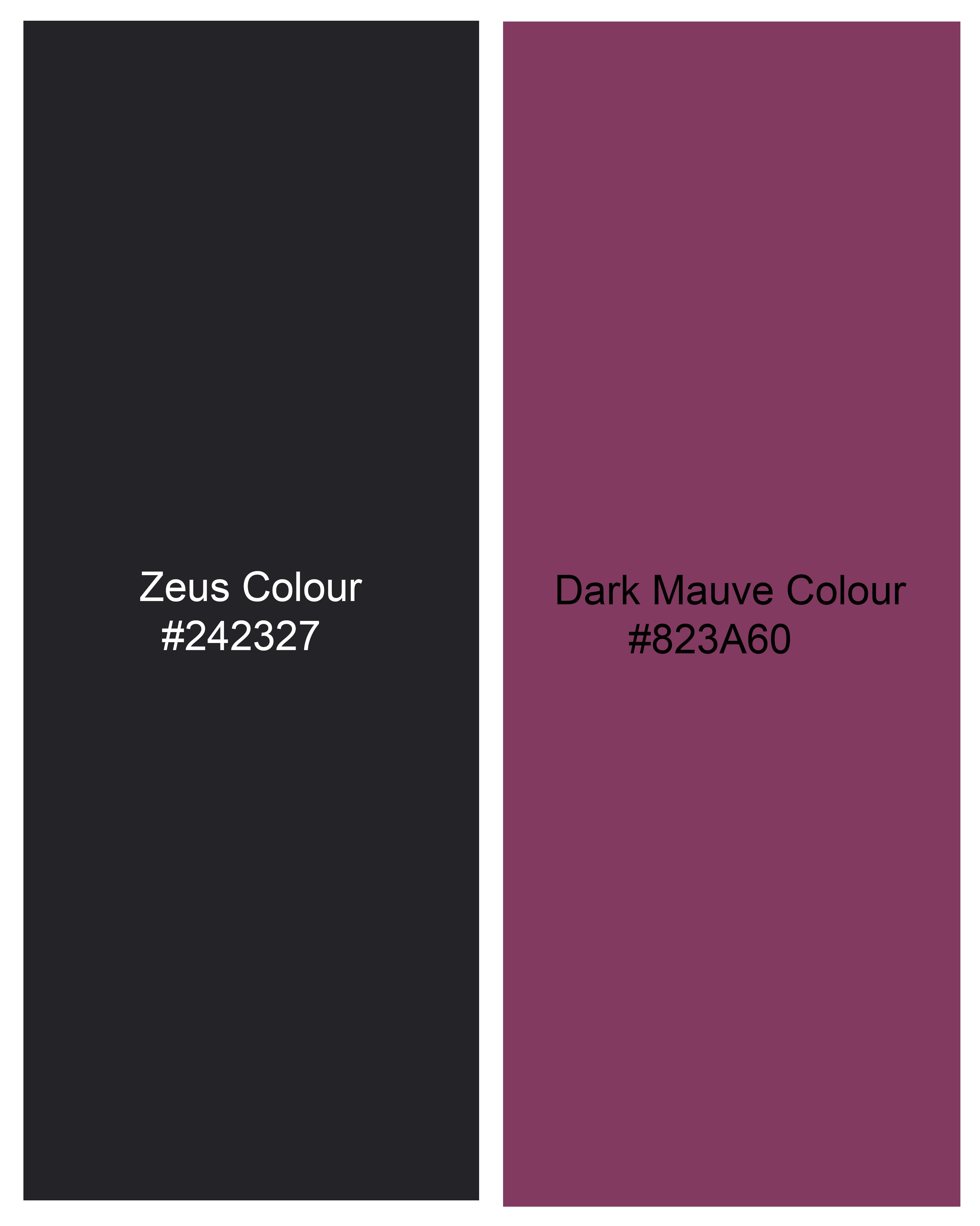 Zeus Black with Dark Mauve Pink Striped Pants T2479-28, T2479-30, T2479-32, T2479-34, T2479-36, T2479-38, T2479-40, T2479-42, T2479-44