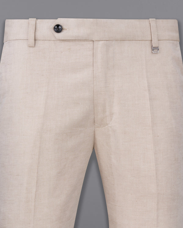 Swirl Cream Luxurious Linen Pants T2492-28, T2492-30, T2492-32, T2492-34, T2492-36, T2492-38, T2492-40, T2492-42, T2492-44