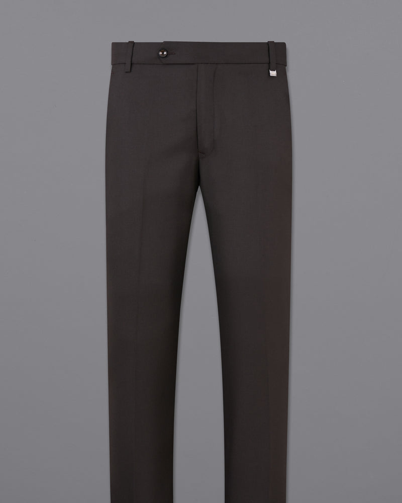 ECLIPSE BROWN TEXTURED PANTS