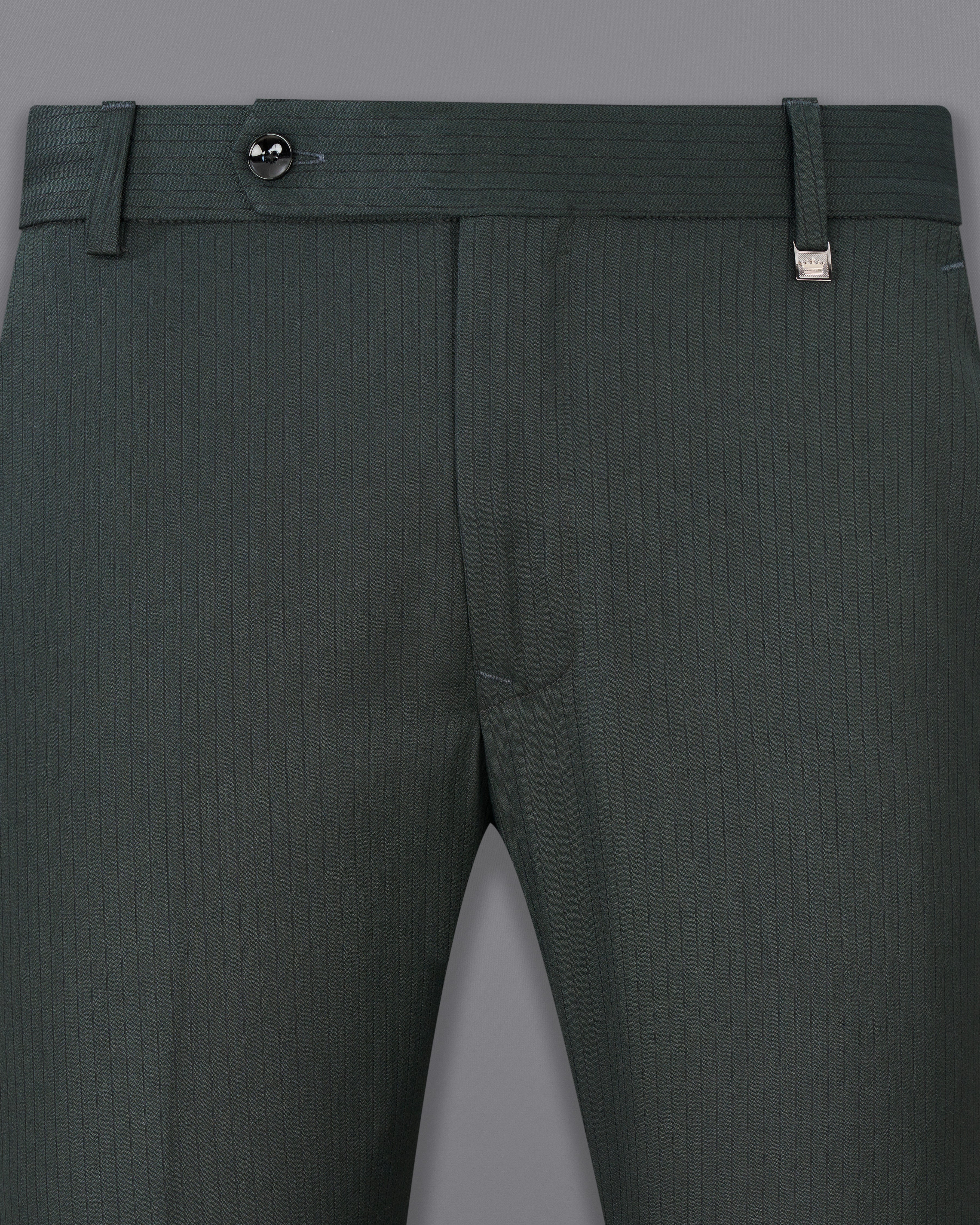 Gravel Dark Green Striped Pant T2531-28, T2531-30, T2531-32, T2531-34, T2531-36, T2531-38, T2531-40, T2531-42, T2531-44