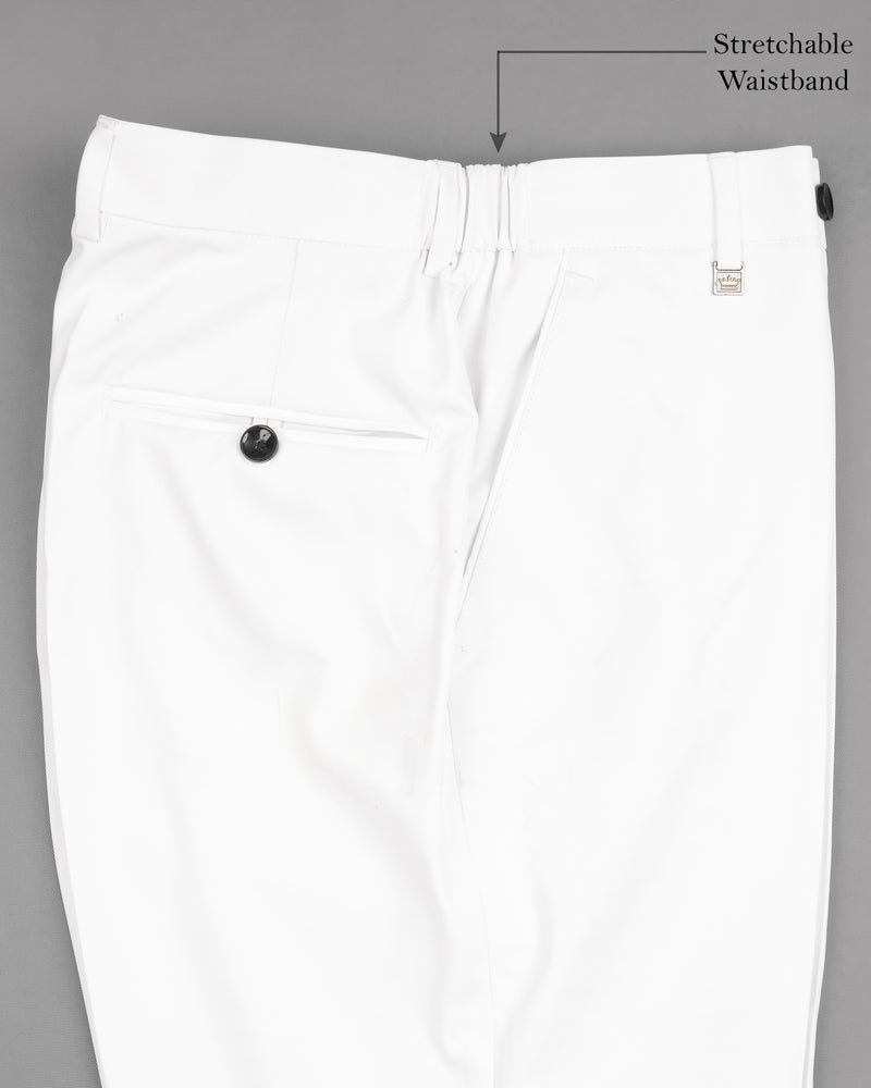Bright White Solid Pant T2545-28, T2545-30, T2545-32, T2545-34, T2545-36, T2545-38, T2545-40, T2545-42, T2545-44