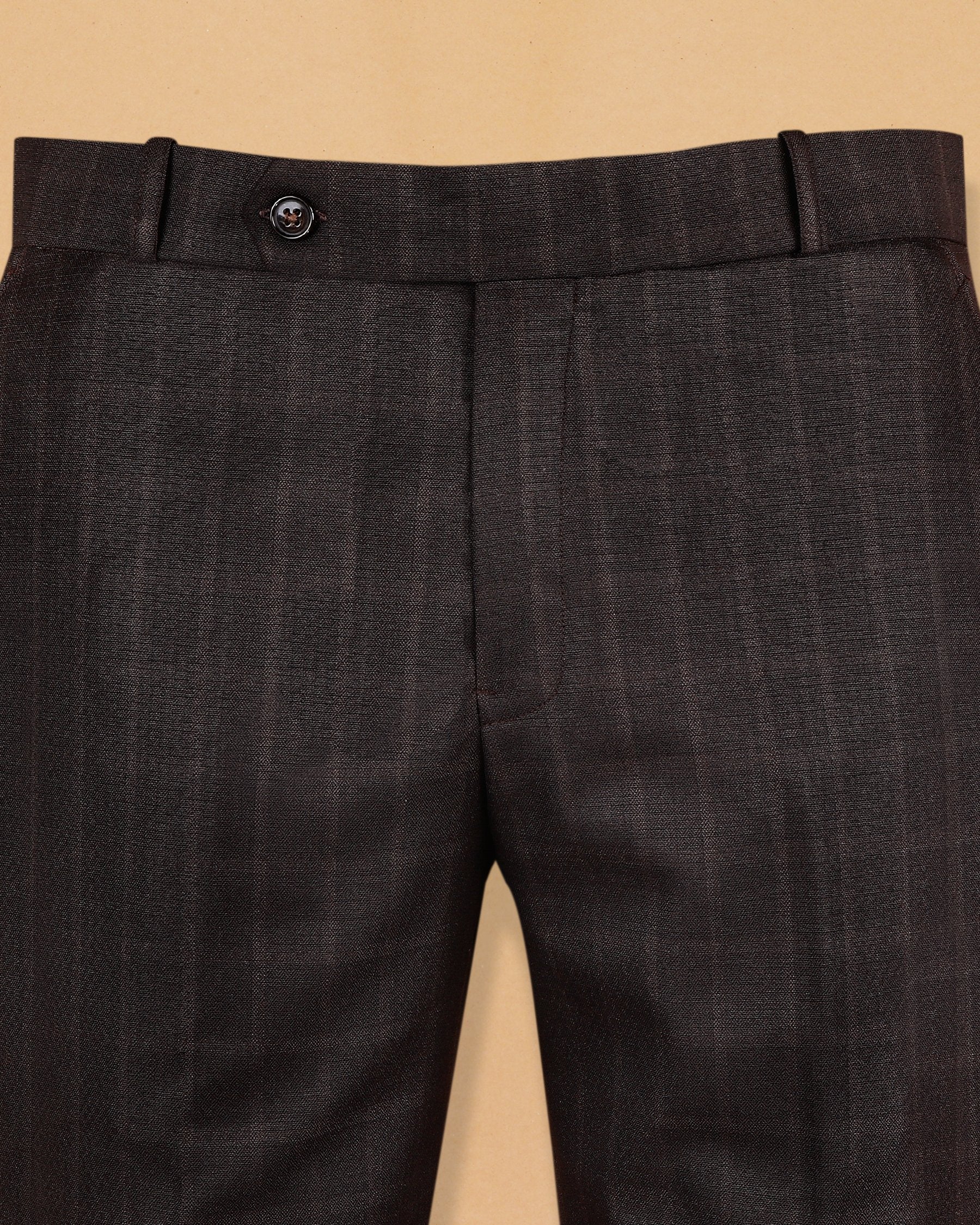 Espresso Windowpane Terry Rayon Formal Pant T275-28, T275-34, T275-40, T275-38, T275-42, T275-44, T275-30, T275-32, T275-36
