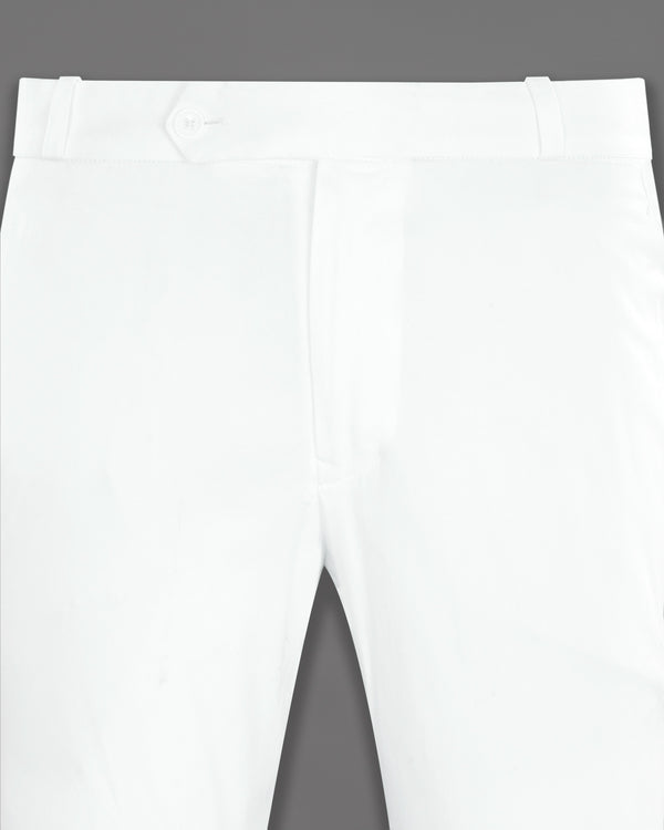 Ink Black Plain Solid Regular Fit Cotton Pants For Men