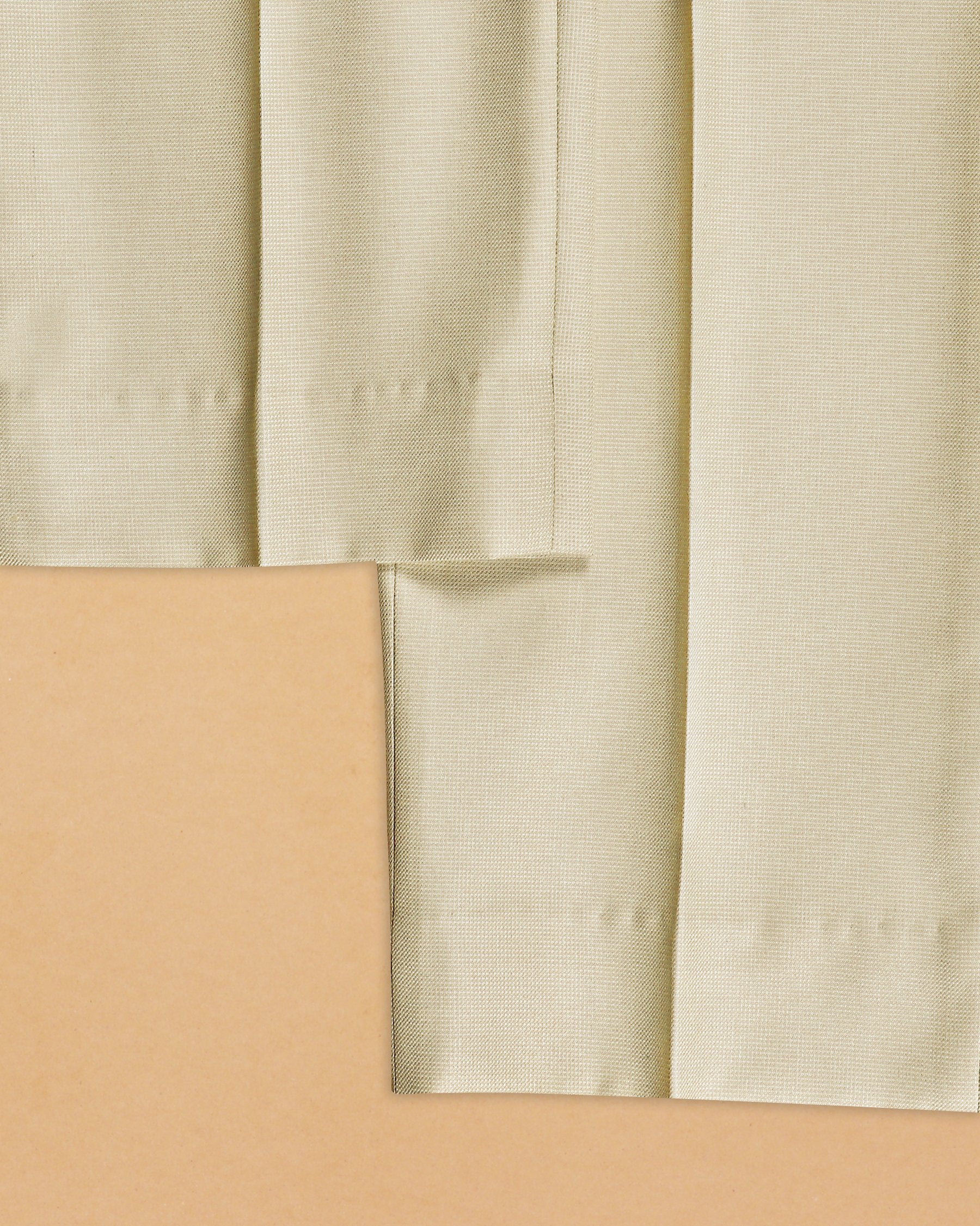 Cream textured Terry Rayon TROUSER