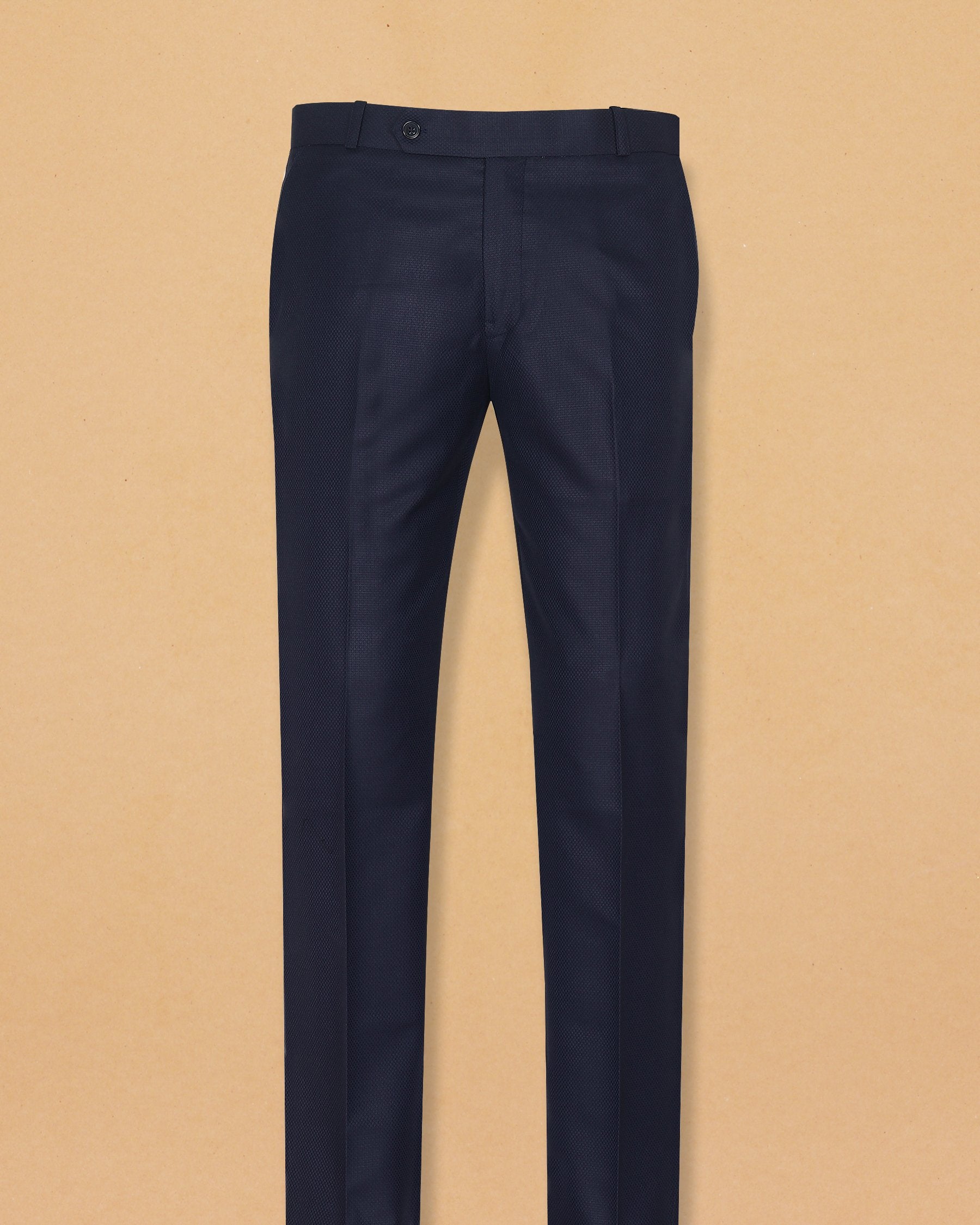 Berry Blue Diamond Textured Trouser