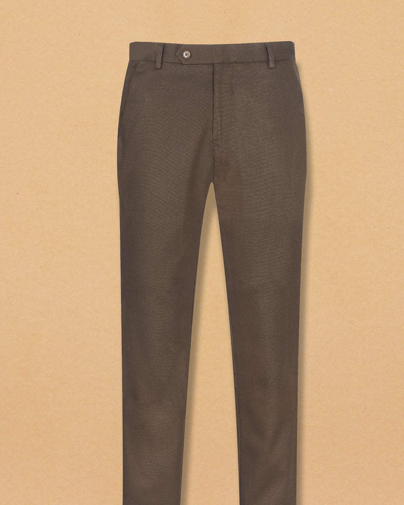 MOCHA BROWN HEAVYWEIGHT REGULAR FIT COTTON PANT