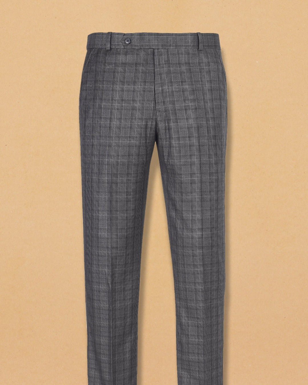 FOSSIL GREY PLAID FORMAL PANT