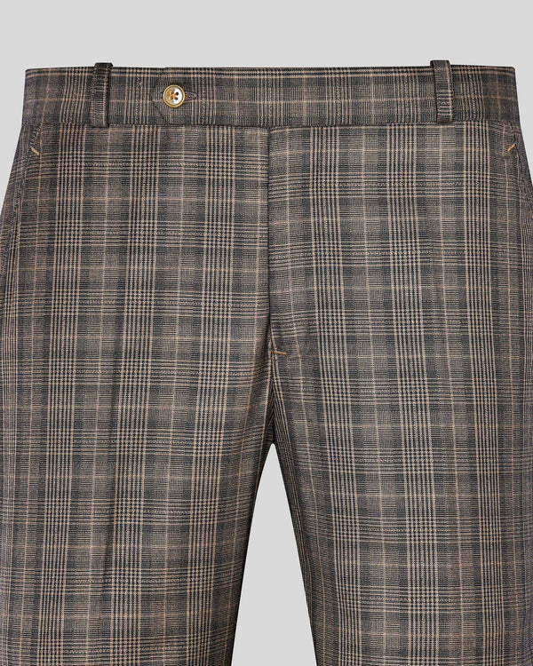 Walnut Plaid Formal Pant T393-28, T393-30, T393-34, T393-42, T393-32, T393-40, T393-44, T393-38, T393-36