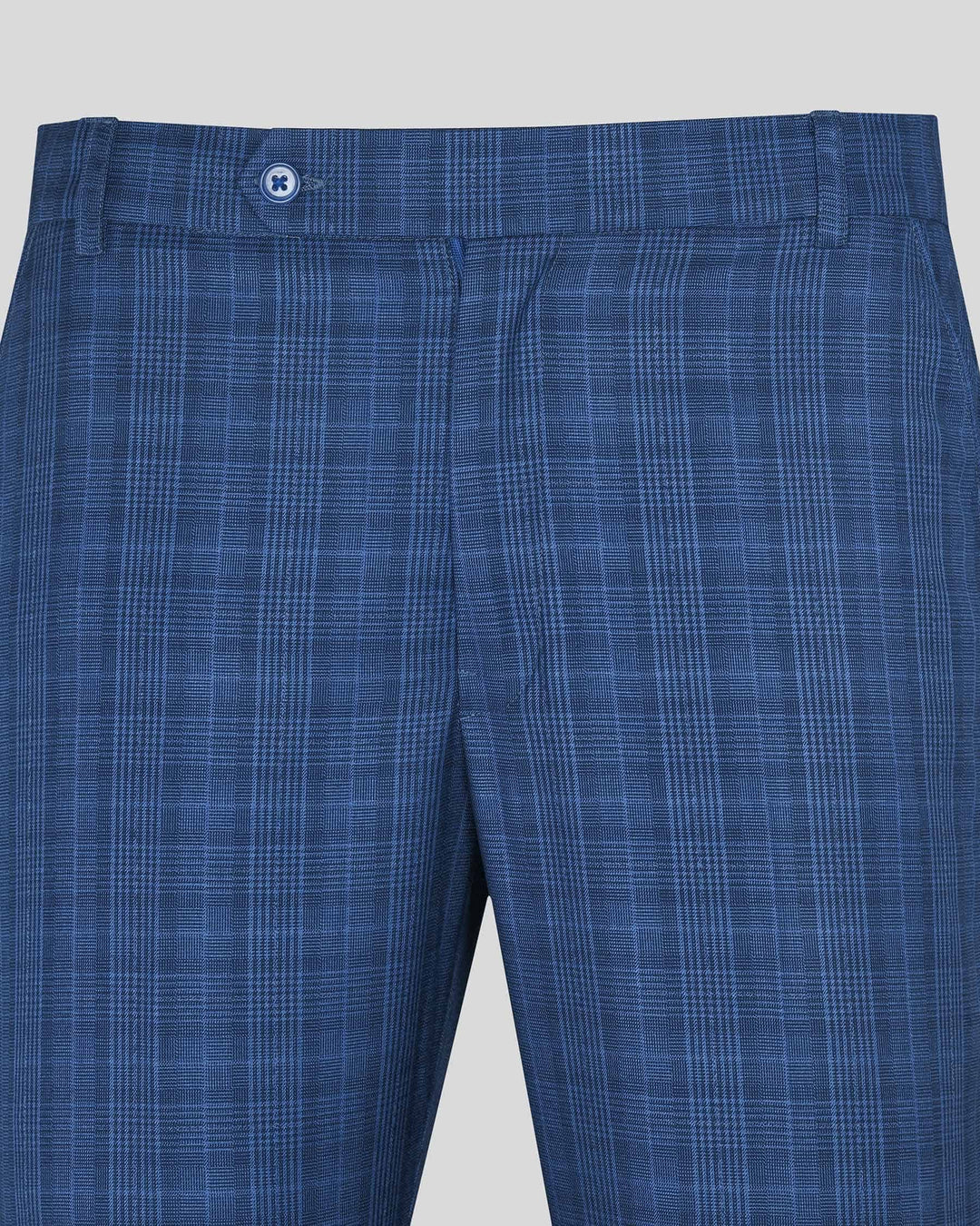 Buy Men Grey Regular Fit Striped Formal Trousers online | Looksgud.in