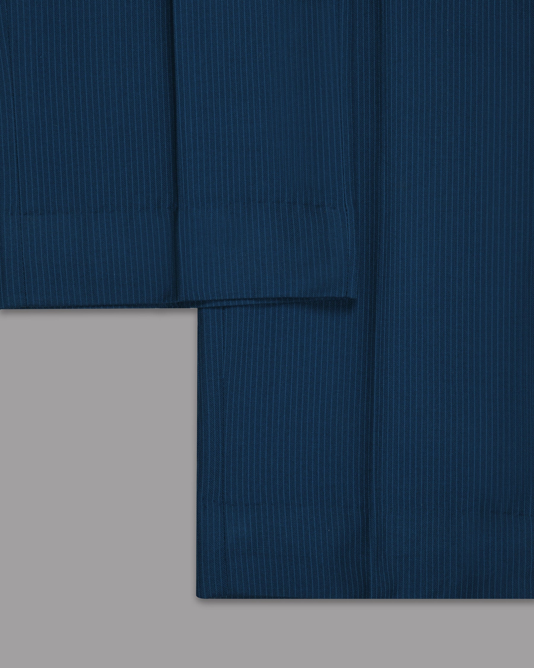 Royal Blue Pinstriped wool-silk blend pant