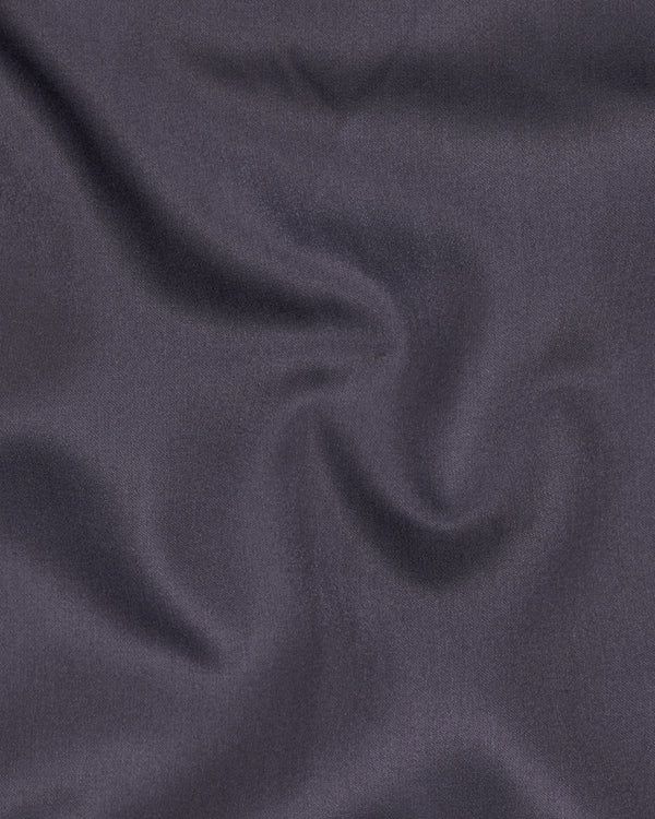 Porpoise Grey Subtle Sheen Wool Blend pant