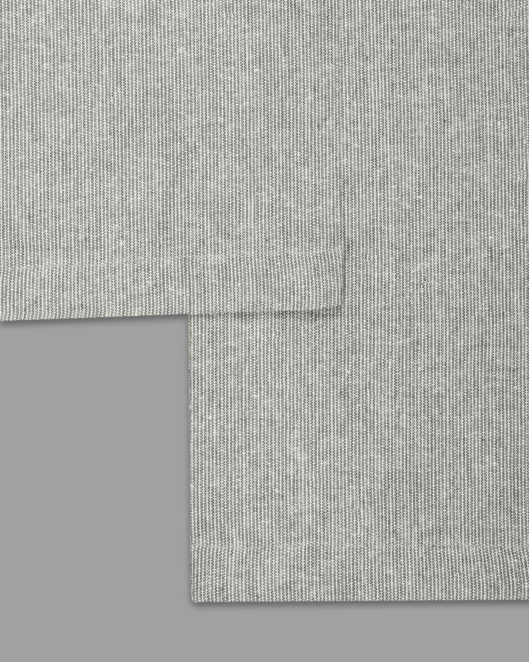 Light Grey Micro Checked Luxurious Linen Pant