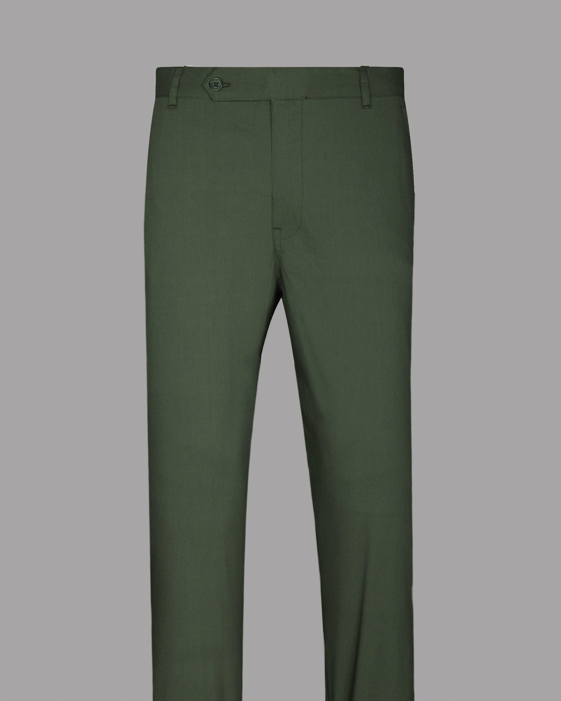 Olive Regular fit Cotton Pant