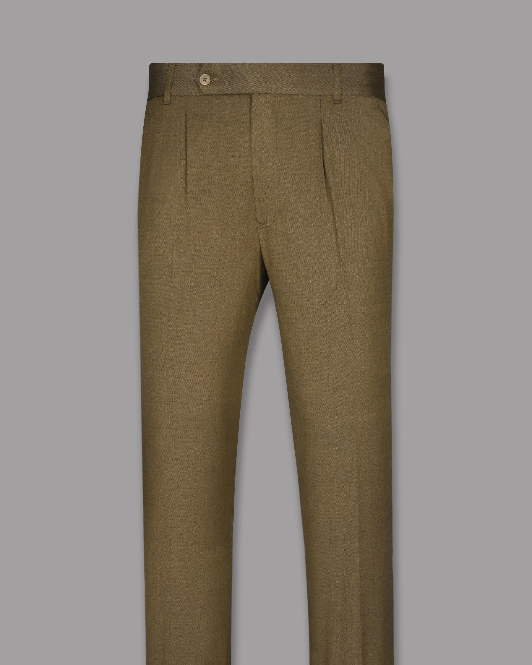 Fawn Brown Wool Rich Formal Pant