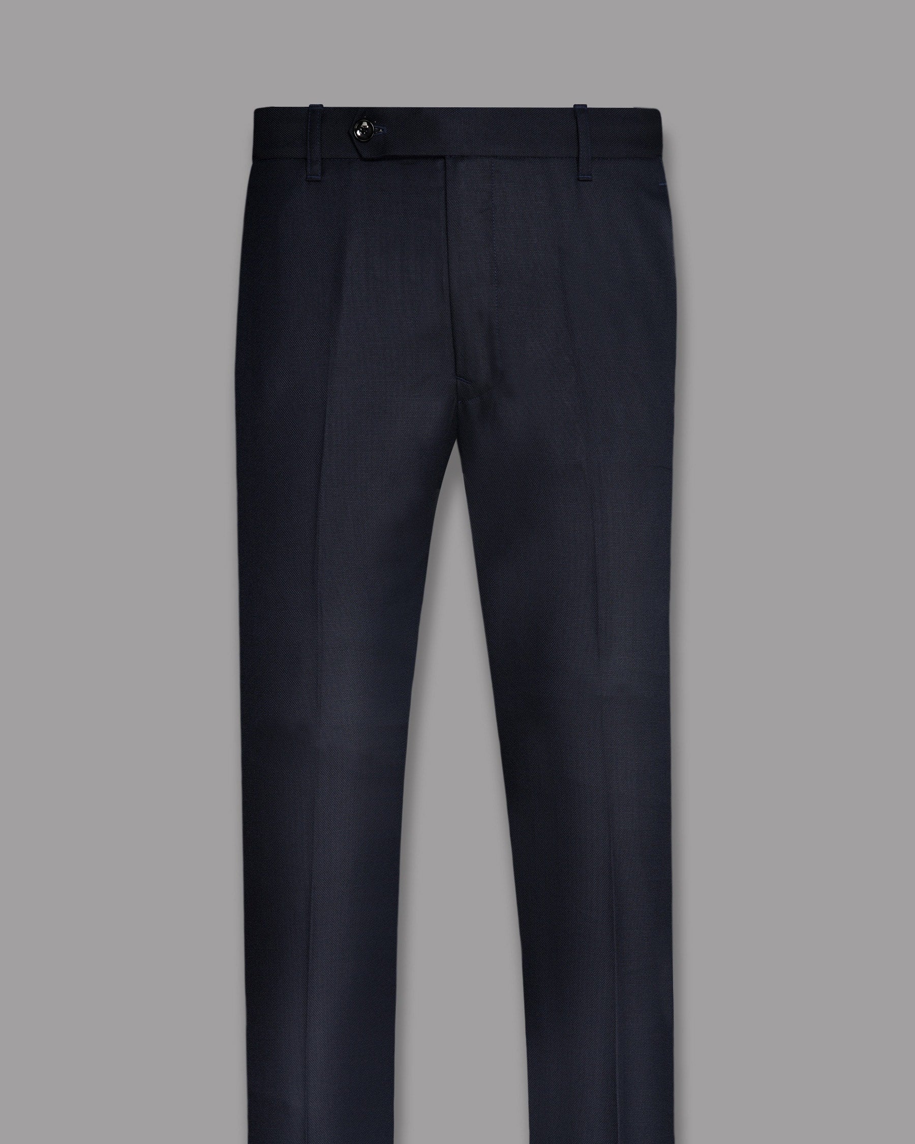 Navy Wool-Silk blend Pant