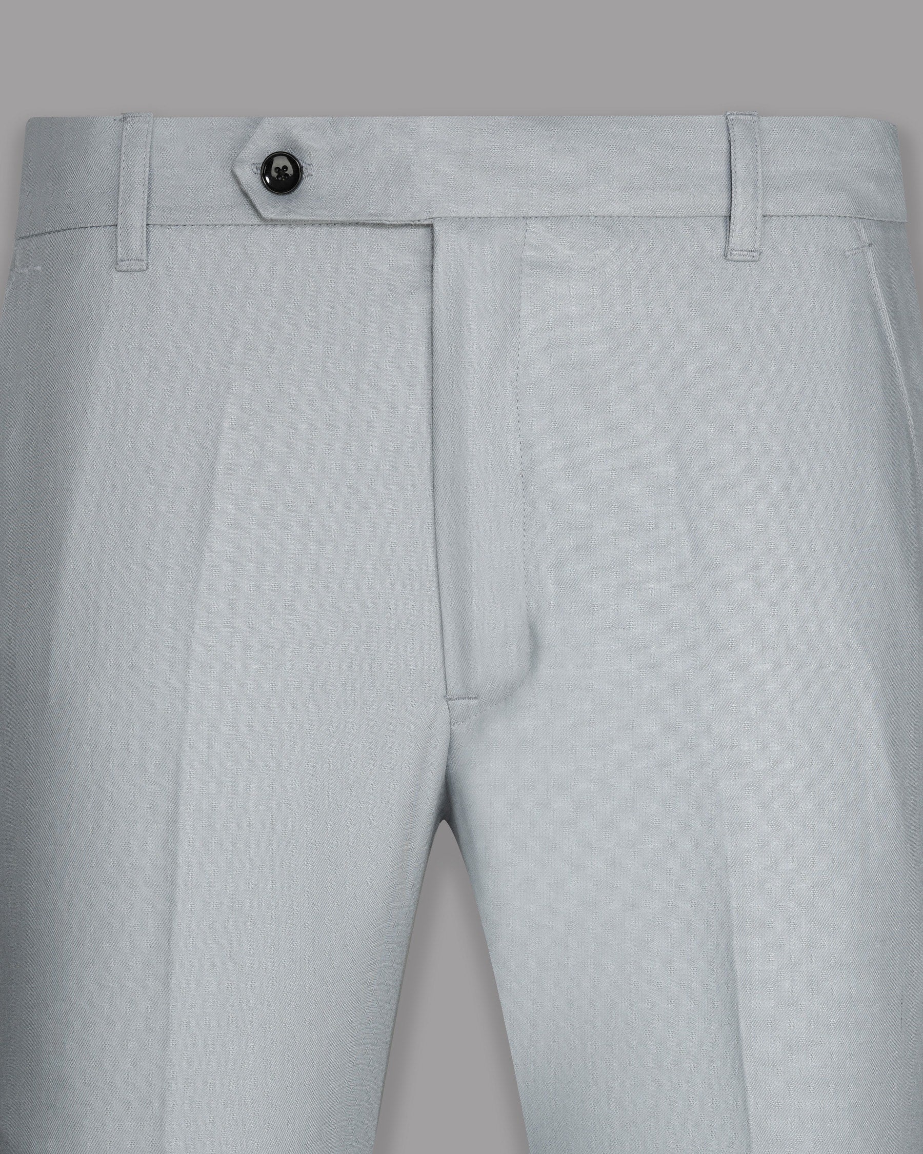 Light Grey Subtle Textured Wool Blend Pant T745-28, T745-38, T745-40, T745-32, T745-30, T745-42, T745-34, T745-44, T745-36