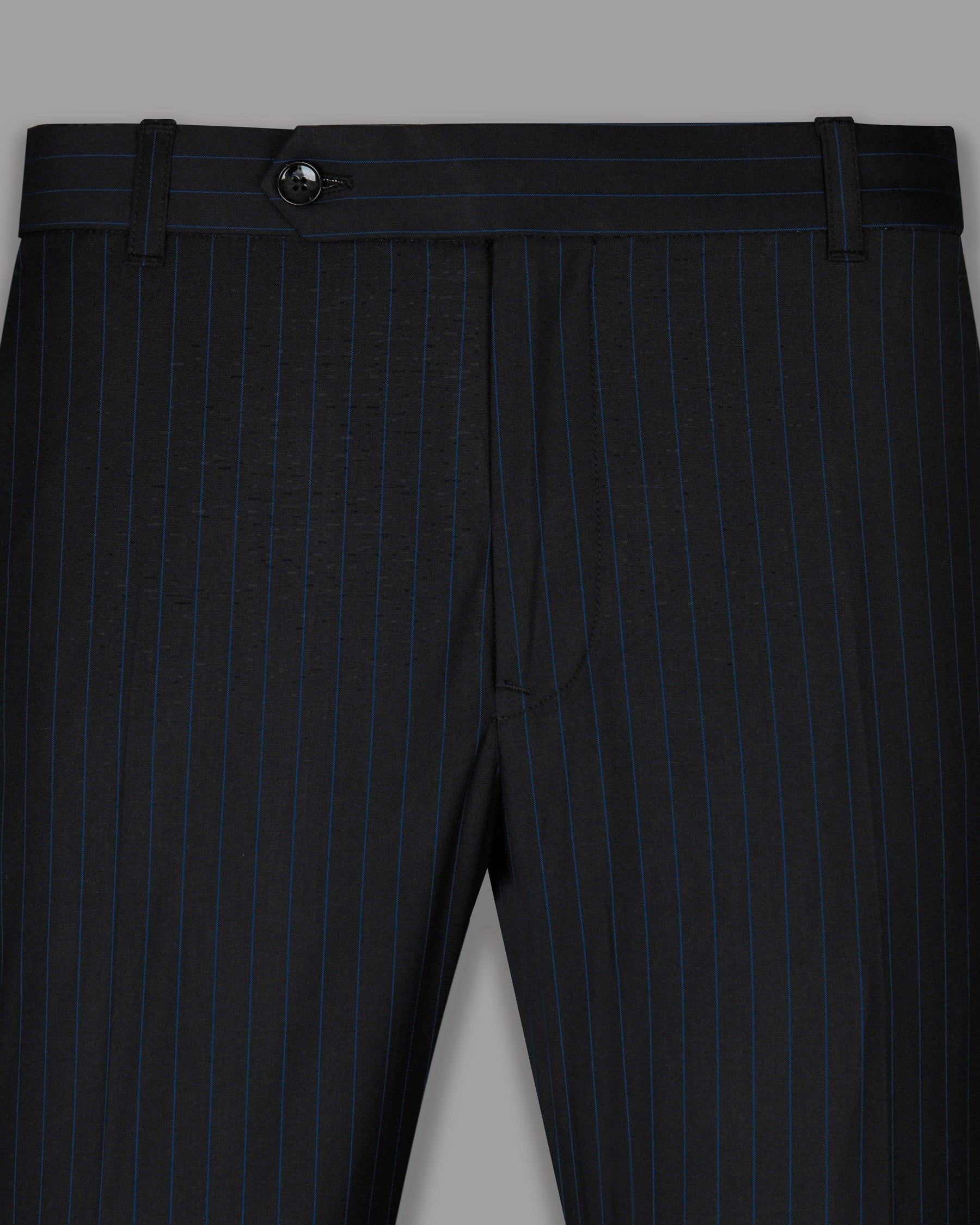 jade Black Striped Wool Blend Pant T768-34, T768-36, T768-38, T768-40, T768-44, T768-28, T768-30, T768-42, T768-32