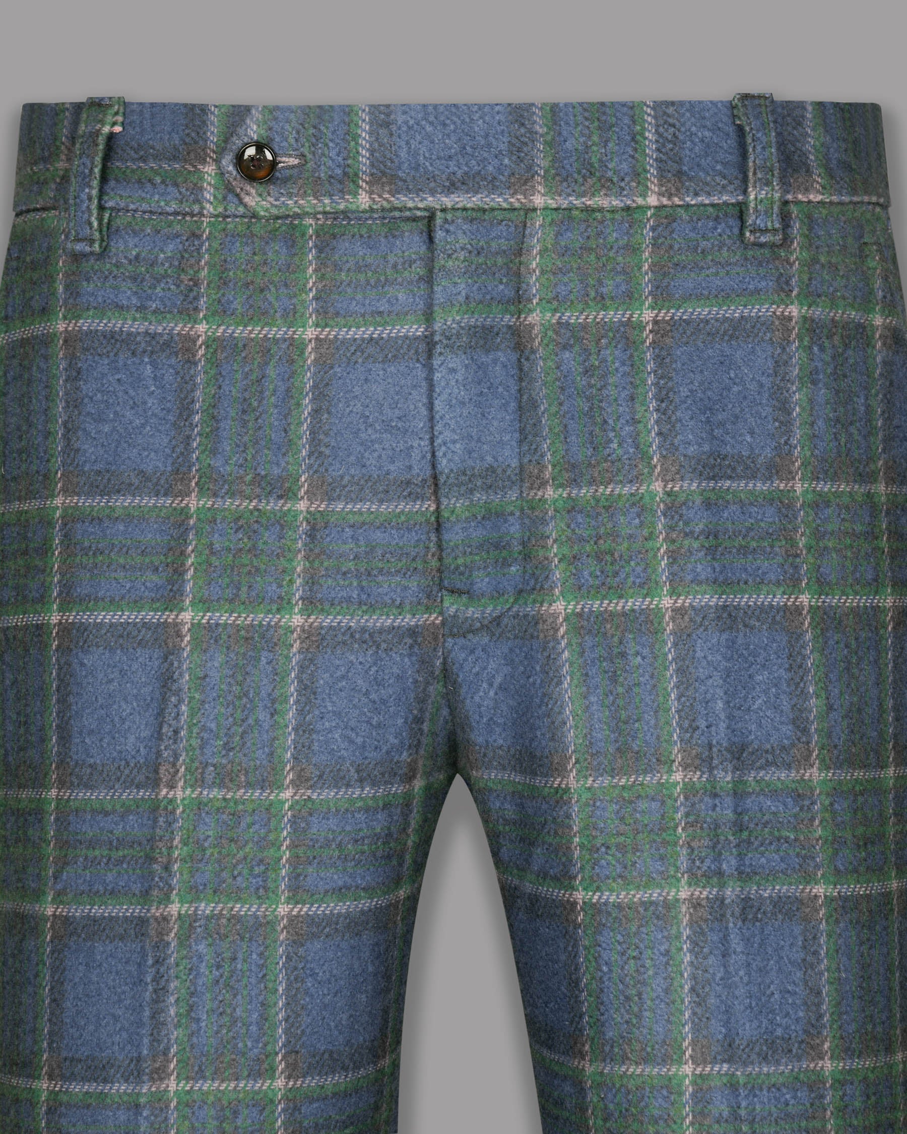 Airforce Blue Windowpane Flannel Wool Pant T859-28, T859-30, T859-34, T859-36, T859-38, T859-40, T859-42, T859-44, T859-32