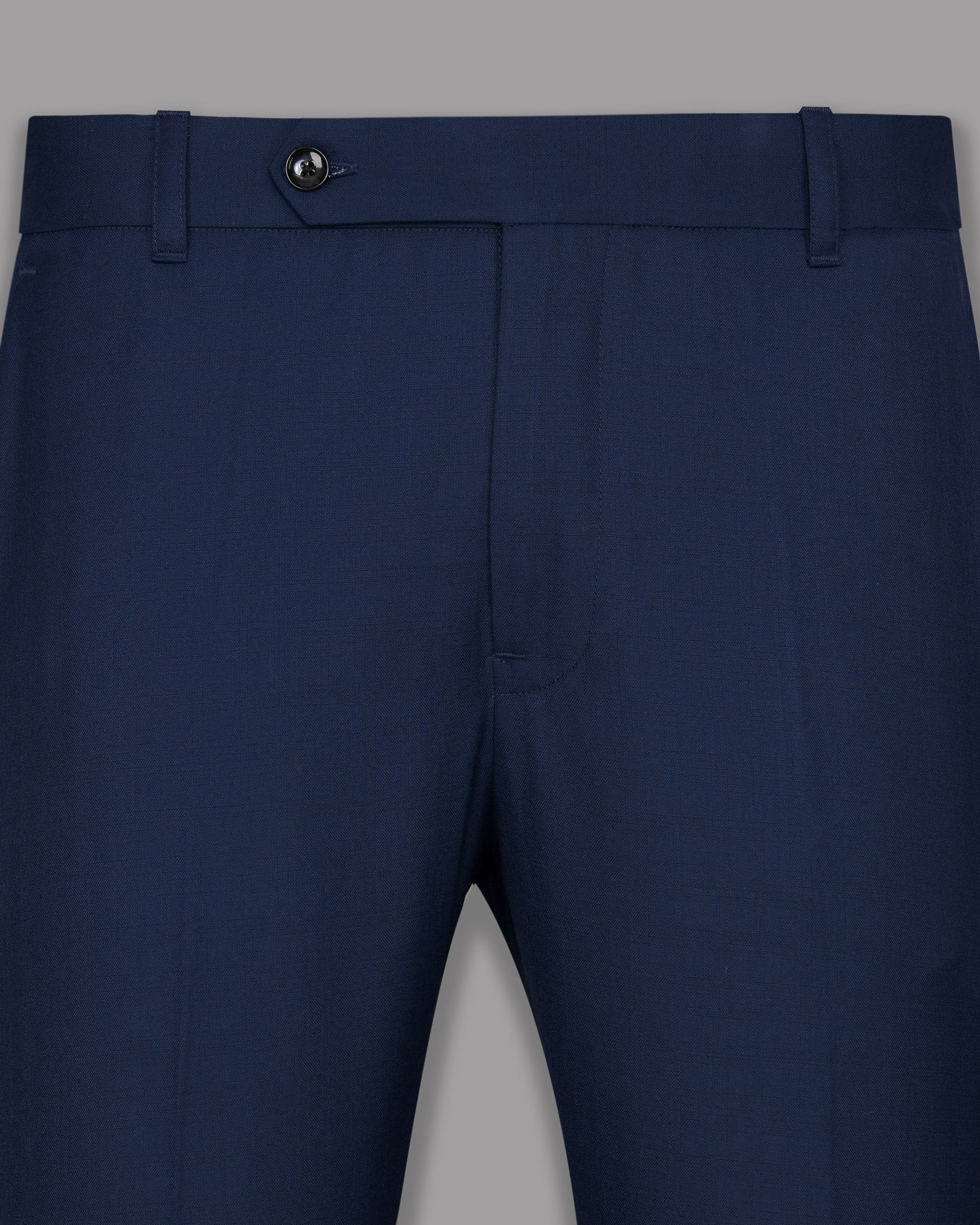 Navy Subtle Checked Wool-Silk Blend Pant T947-44, T947-42, T947-32, T947-38, T947-28, T947-34, T947-36, T947-40, T947-30