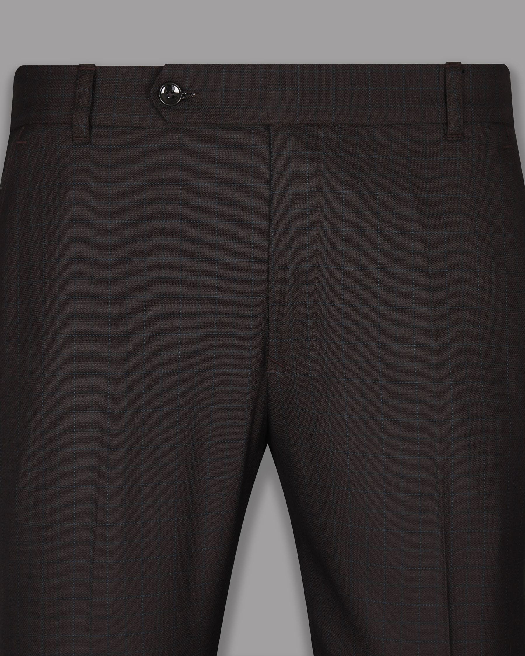 Coffee Brown Subtle Windowpane Formal Pant T983-28, T983-30, T983-32, T983-42, T983-44, T983-34, T983-36, T983-38, T983-40