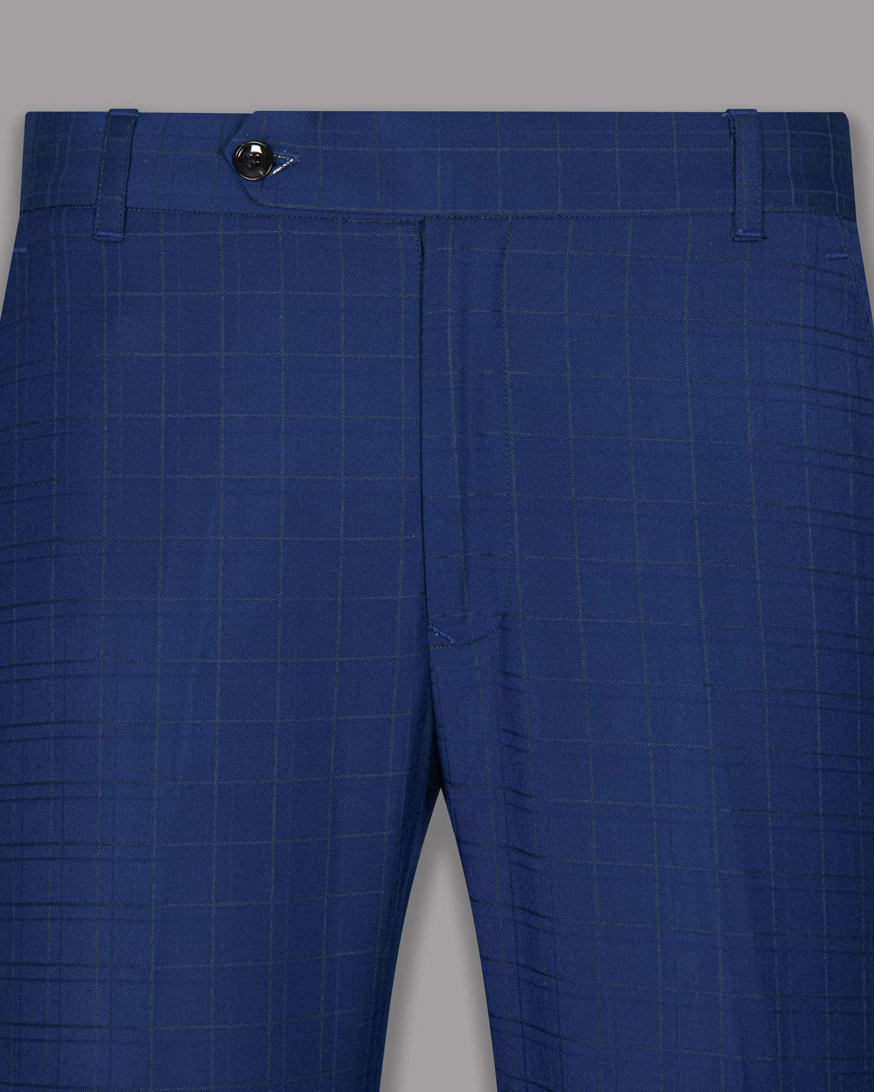 Regal blue Subtle Windowpane Formal Pant T997-28, T997-32, T997-42, T997-38, T997-44, T997-36, T997-40, T997-34, T997-30