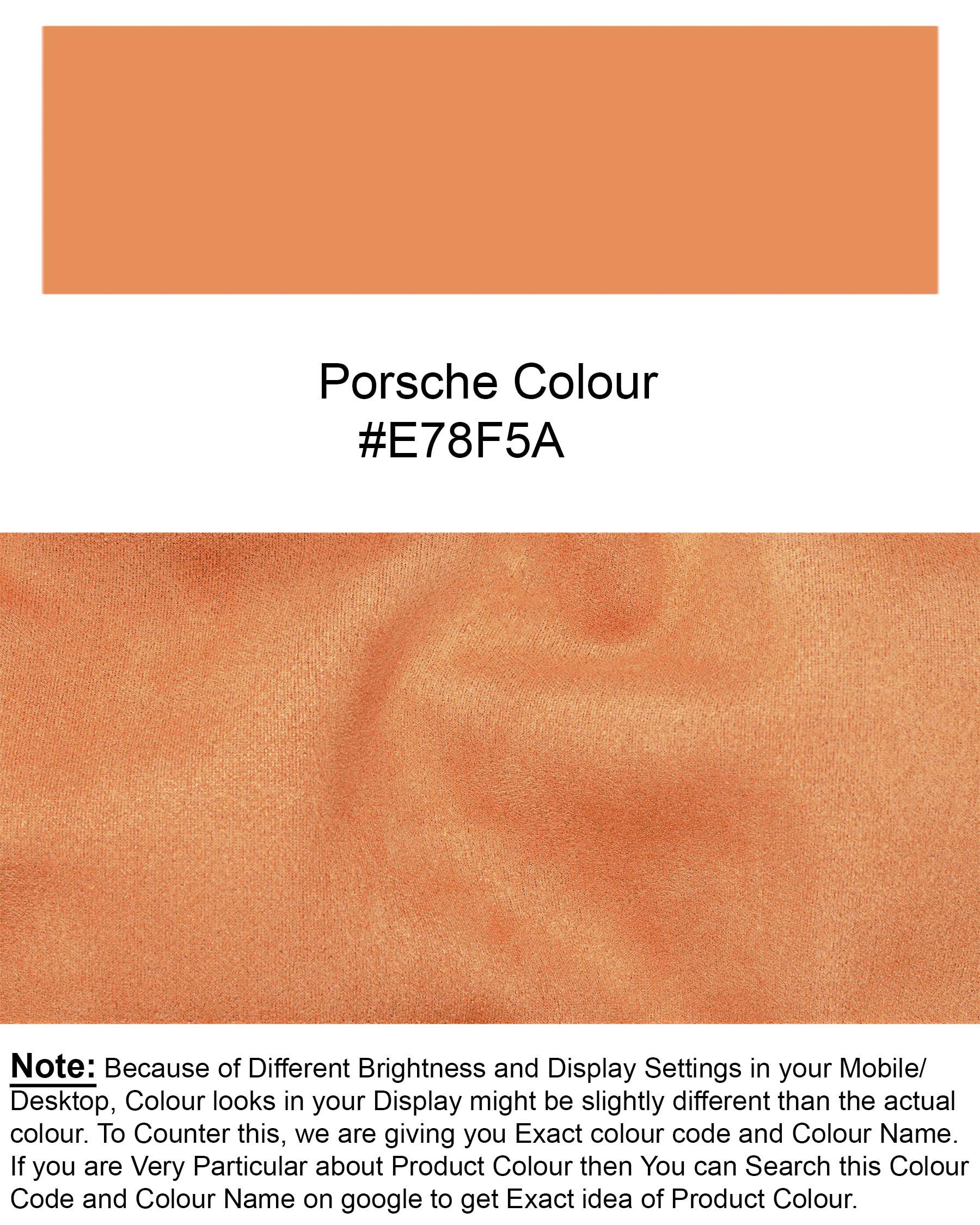 Porsche Orange velvet Double Breasted Belt Closure Trench Coat TCB1799-D1-36, TCB1799-D1-38, TCB1799-D1-40, TCB1799-D1-42, TCB1799-D1-44, TCB1799-D1-46, TCB1799-D1-48, TCB1799-D1-50, TCB1799-D1-52, TCB1799-D1-54, TCB1799-D1-56, TCB1799-D1-58, TCB1799-D1-60