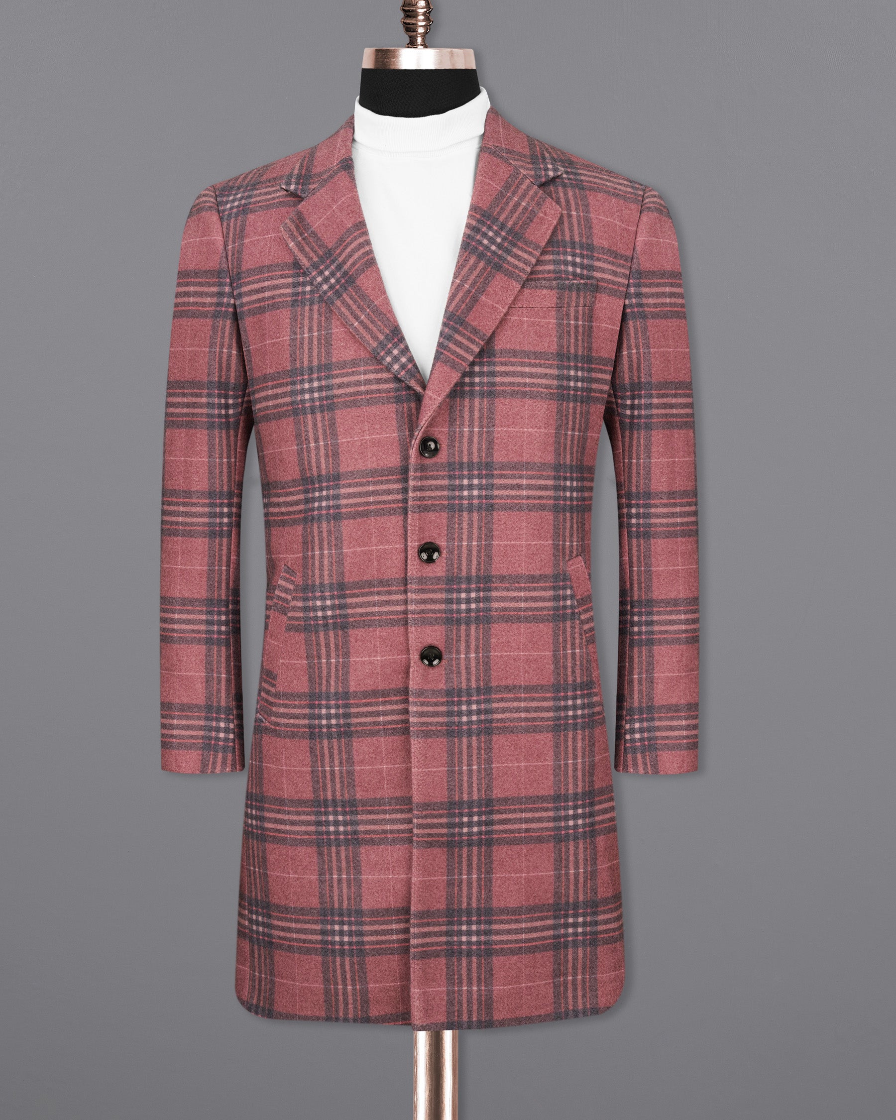 Cordovan Plaid Trench Coat TCB1869-SB-36, TCB1869-SB-38, TCB1869-SB-40, TCB1869-SB-42, TCB1869-SB-44, TCB1869-SB-46, TCB1869-SB-48, TCB1869-SB-50, TCB1869-SB-52, TCB1869-SB-54, TCB1869-SB-56, TCB1869-SB-58, TCB1869-SB-60