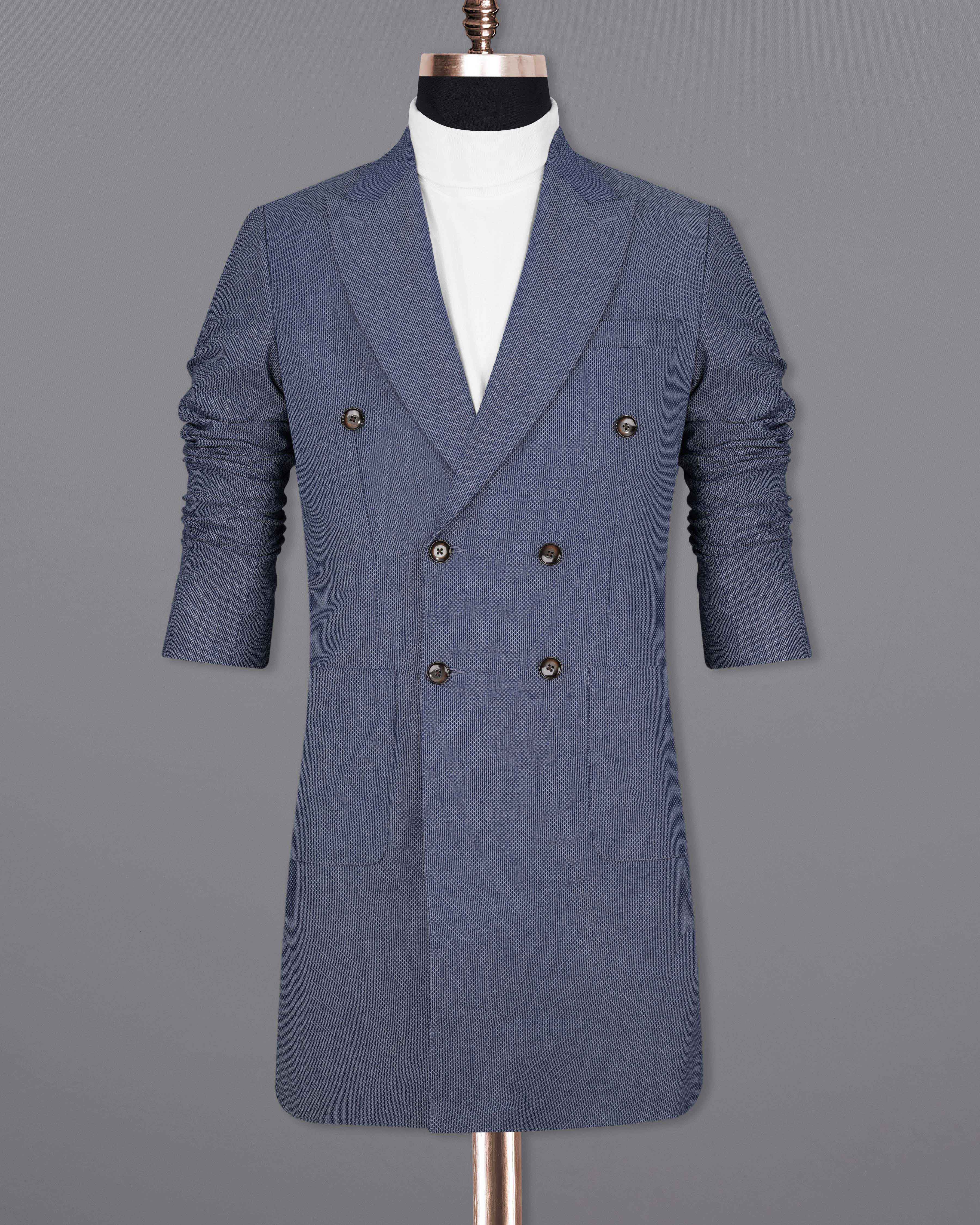 Limed Spruce Blue Double Breasted Trench Coat TCB2074-DB-PP-36, TCB2074-DB-PP-38, TCB2074-DB-PP-40, TCB2074-DB-PP-42, TCB2074-DB-PP-44, TCB2074-DB-PP-46, TCB2074-DB-PP-48, TCB2074-DB-PP-50, TCB2074-DB-PP-52, TCB2074-DB-PP-54, TCB2074-DB-PP-56, TCB2074-DB-PP-58, TCB2074-DB-PP-60