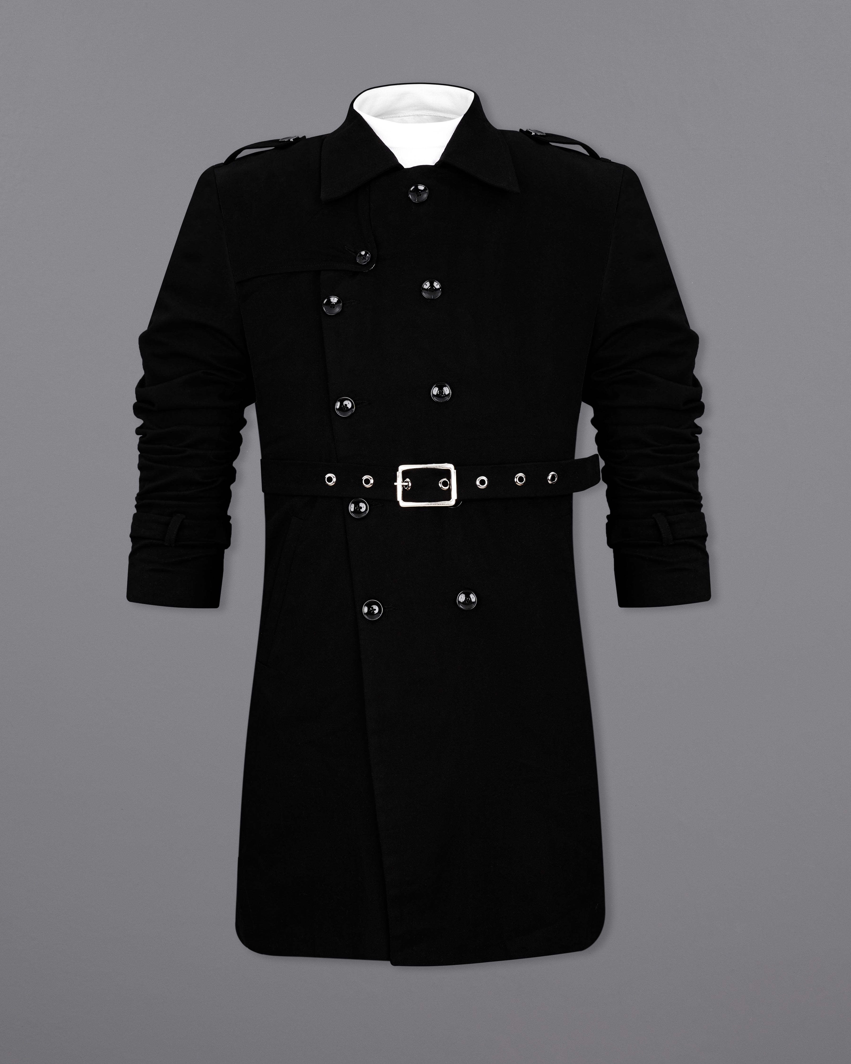 Jade Black Premium Cotton Designer Trench Coat TCB2322-D203-36, TCB2322-D203-38, TCB2322-D203-40, TCB2322-D203-42, TCB2322-D203-44, TCB2322-D203-46, TCB2322-D203-48, TCB2322-D203-50, TCB2322-D203-52, TCB2322-D203-54, TCB2322-D203-56, TCB2322-D203-58, TCB2322-D203-60