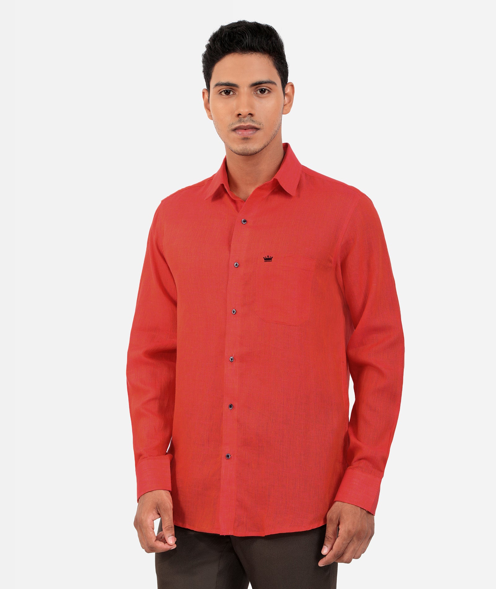 Orange Luxurious Linen Shirt