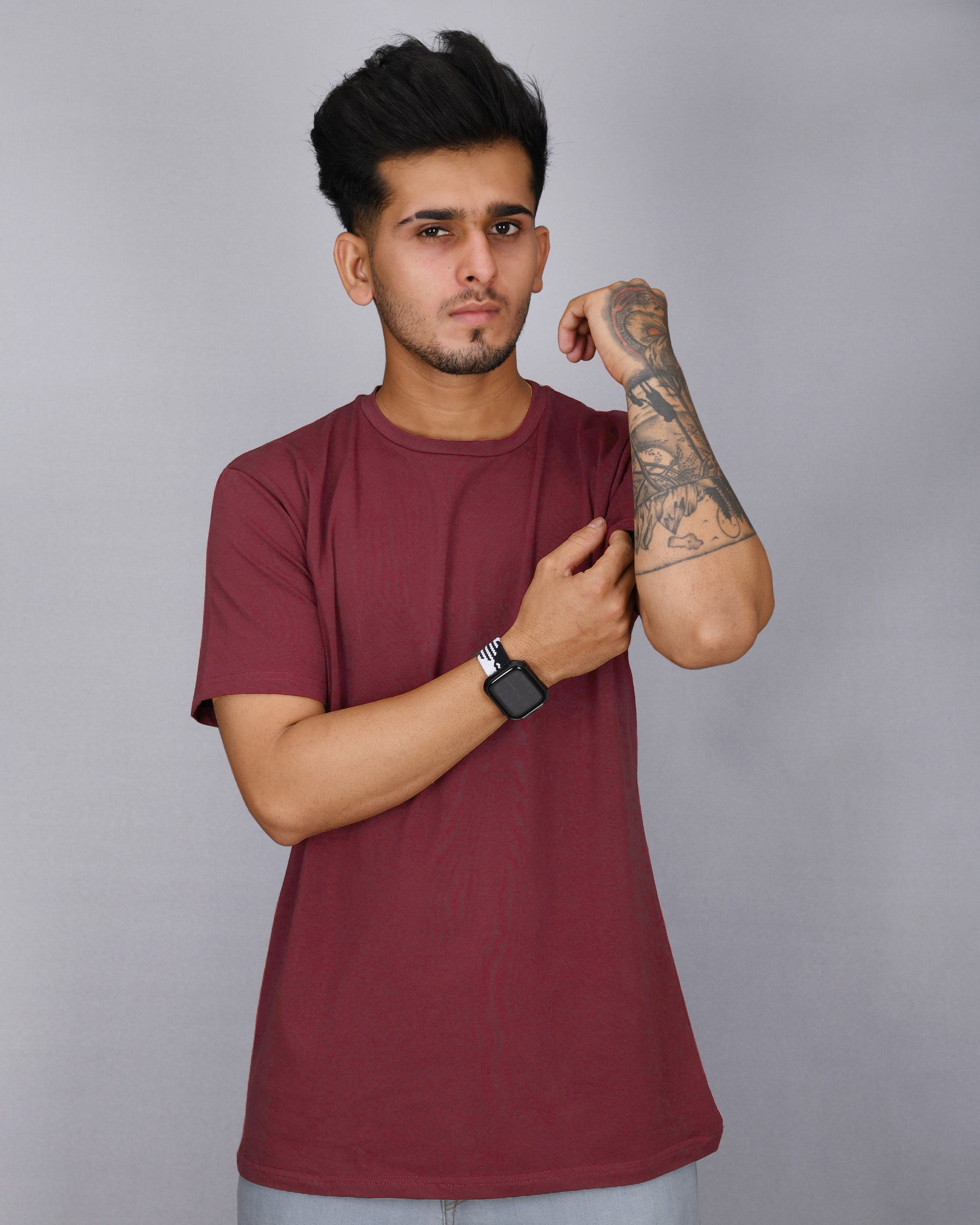 Burgandy Super Soft Premium Organic Cotton T-shirt