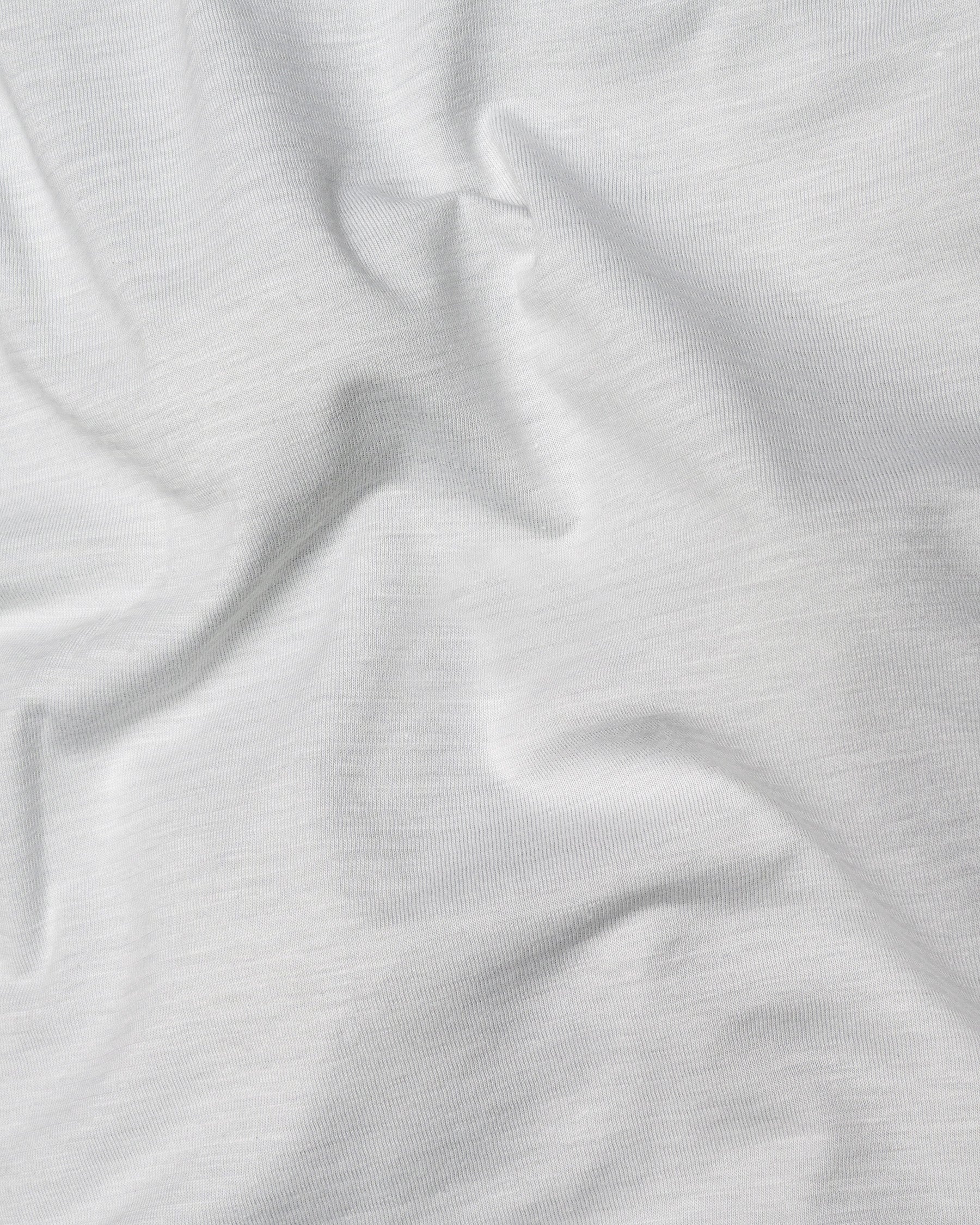 Light grey Slubbed Full-Sleeve Super soft Supima Organic Cotton Jersey T-shirt