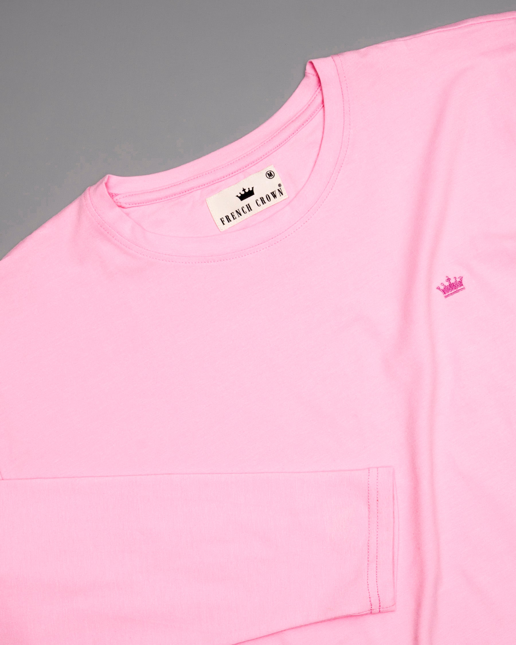 Classic Rose Pink Full-Sleeve Premium Cotton T-Shirt TS296-S, TS296-M, TS296-L, TS296-XL, TS296-XXL