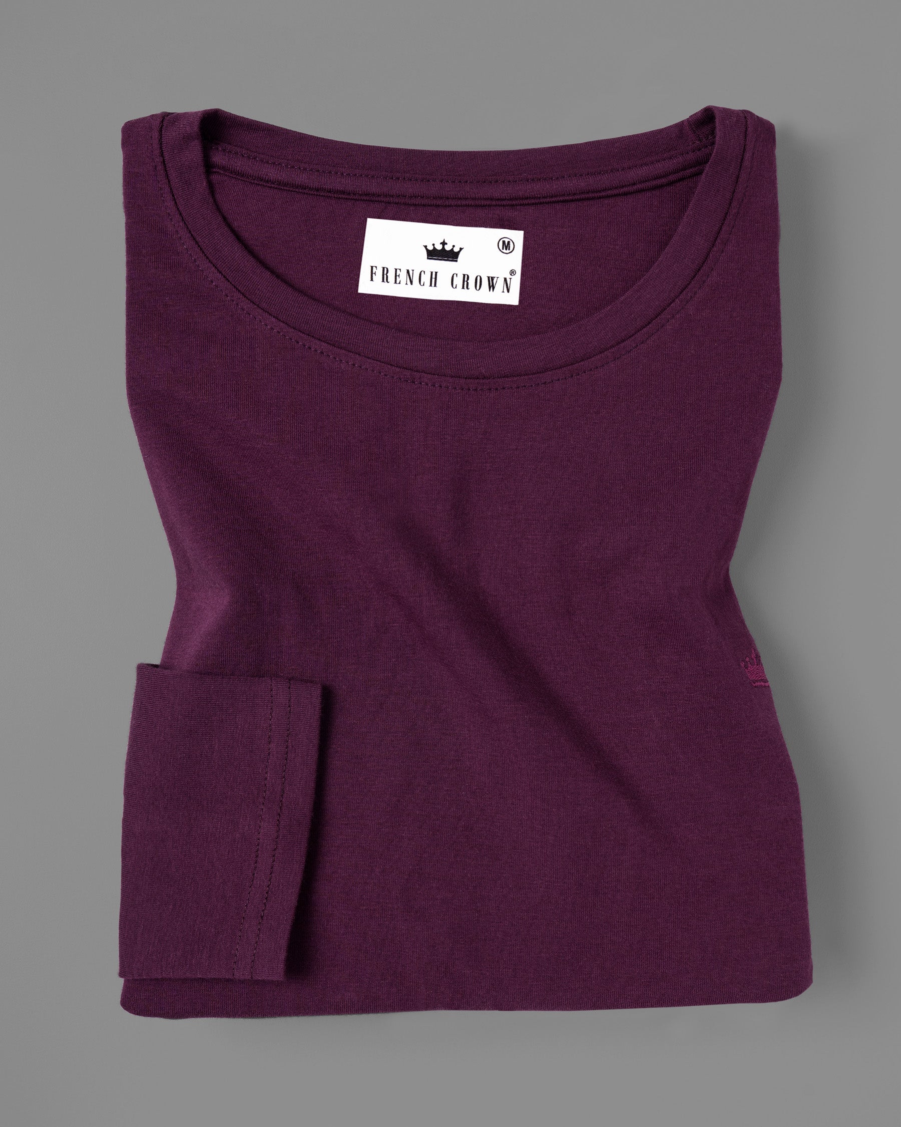 Wine Berry Full-Sleeve Super Comfy Premium Cotton T-Shirt