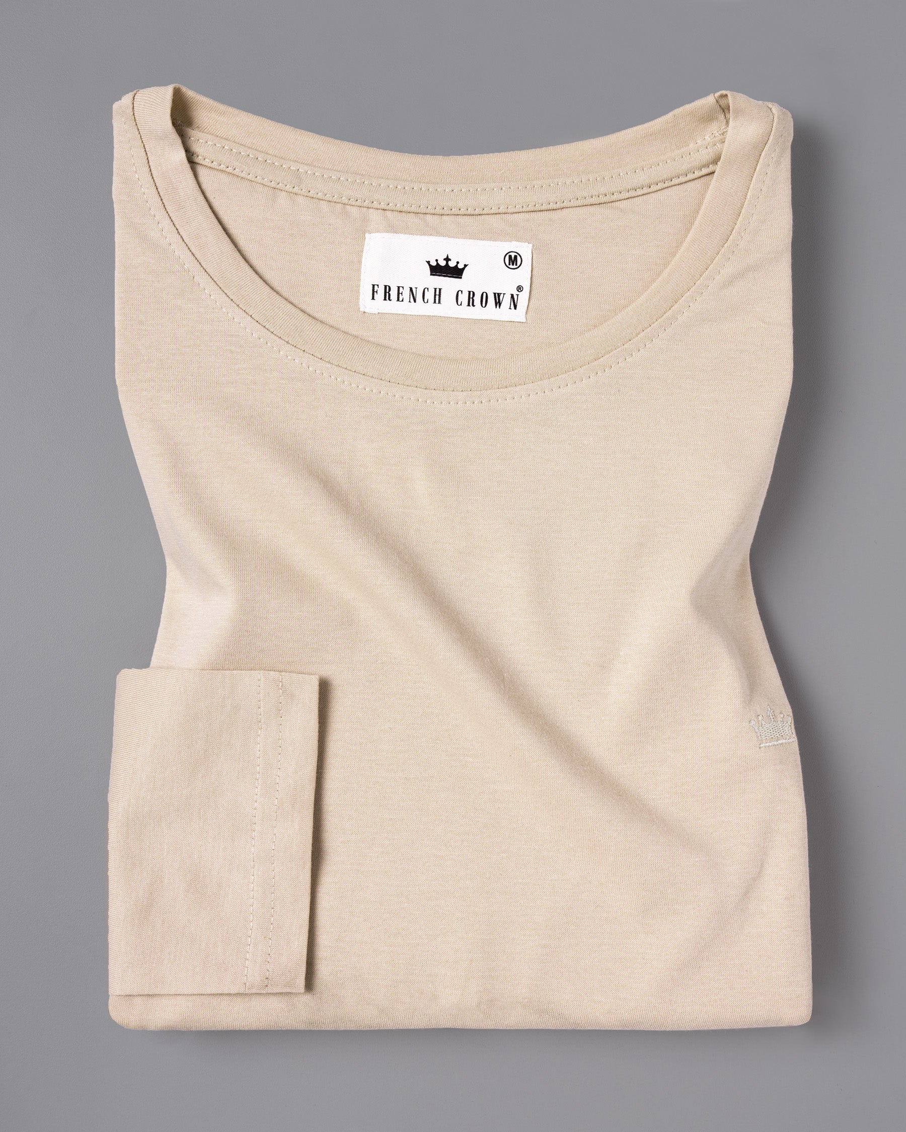 Merino Cream Full-Sleeve Super Soft Organic Cotton T-Shirt